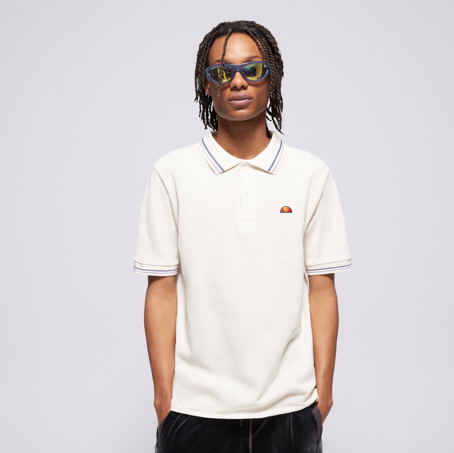 Koszulka, t-shirt sportowy męski ELLESSE POLO ROOKS POLO SHIRT OFF WHT SHZ18077904 BEŻOWY