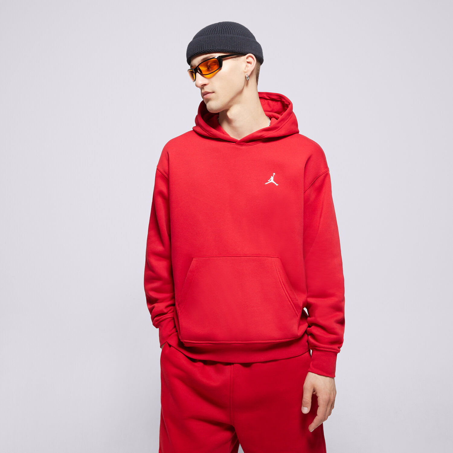 Bluza męska JORDAN BLUZA Z KAPTUREM M J BRKLN FLC PO FV7281-687 CZERWONY