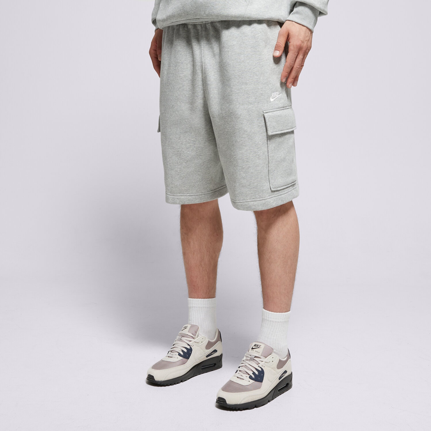 Krótkie spodenki, szorty męskie NIKE SZORTY M NK CLUB BB CARGO SHORT FN3525-063 SZARY