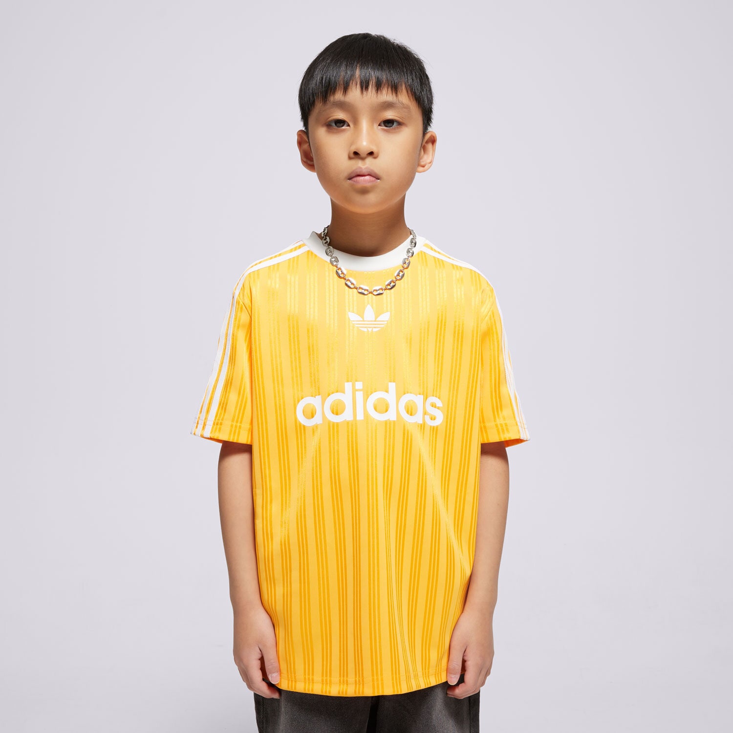Koszulka, t-shirt dla dzieci ADIDAS T-SHIRT TEE BOYS JC7283 POMARAŃCZOWY