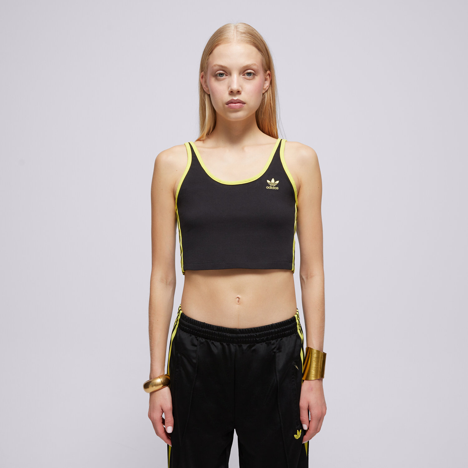 Koszulka, t-shirt damski ADIDAS TOP 3S BRA TOP JP2292 CZARNY