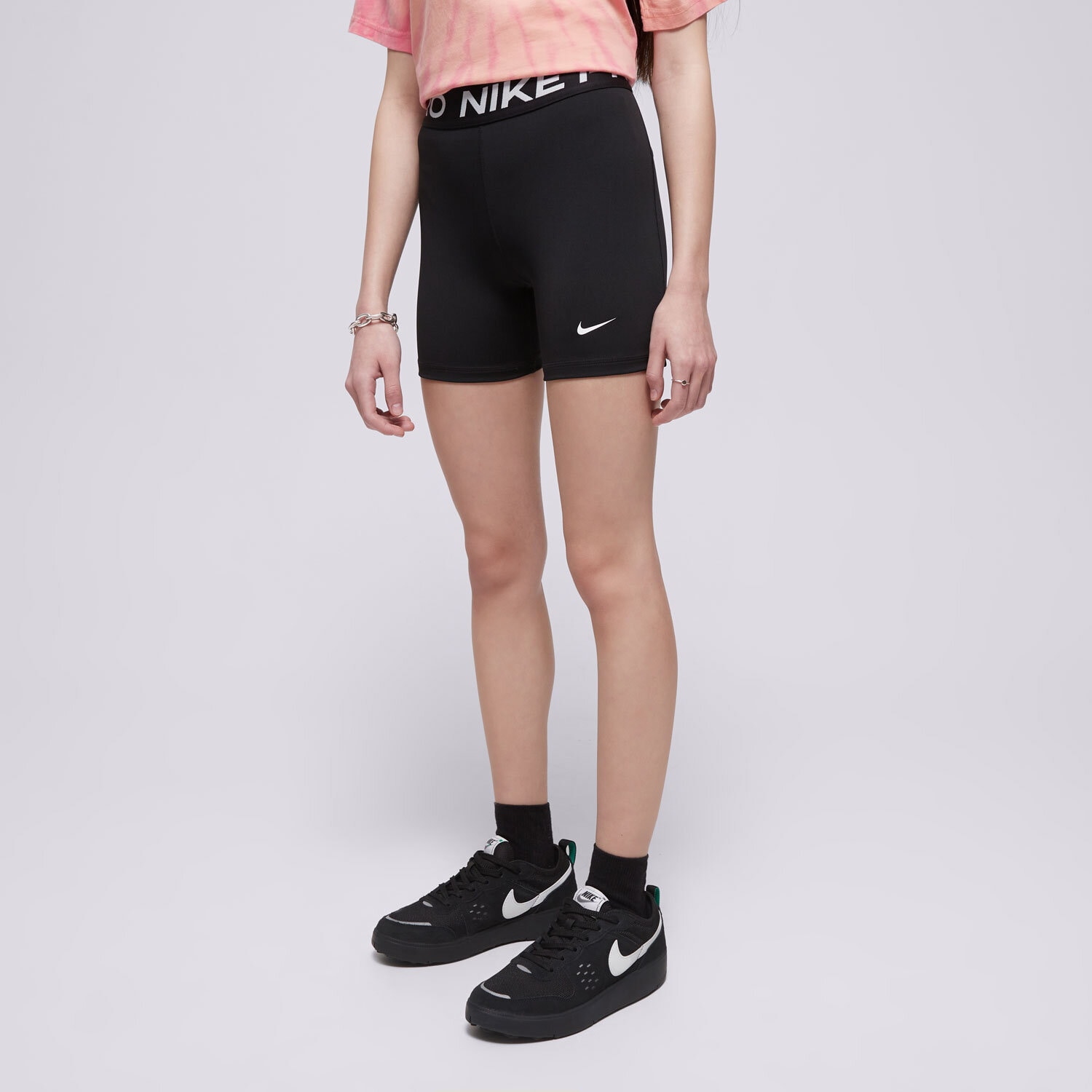 NIKE GIRLS' PRO 3" SHORTS JUNIOR GIRL DA1033-010 CZARNY