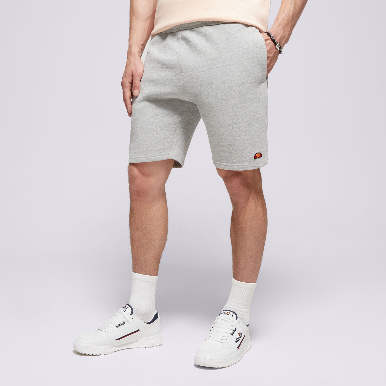Krótkie spodenki, szorty męskie ELLESSE SZORTY RAFFADALI SHORTS GREY MRL SMG23452112 SZARY