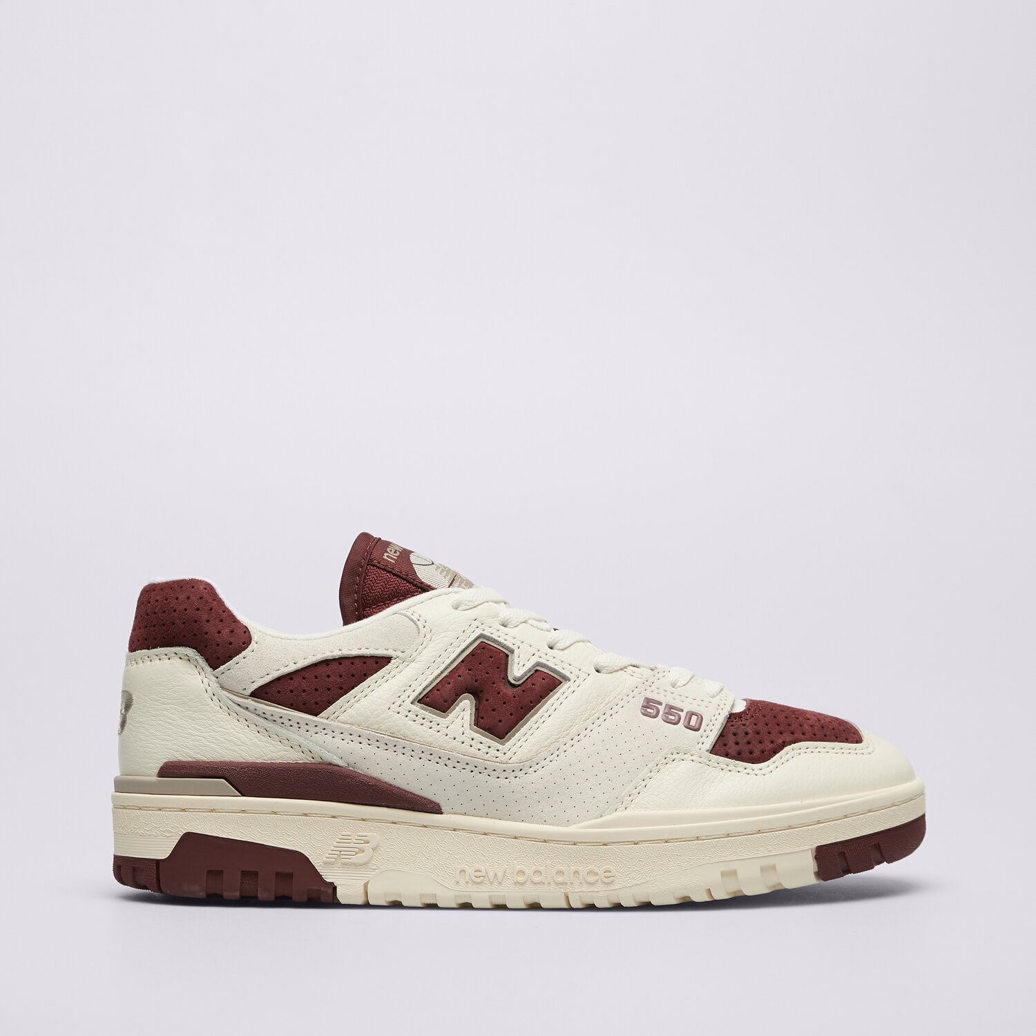 Buty sneakersy męskie NEW BALANCE 550  BB550LEZ BORDOWY