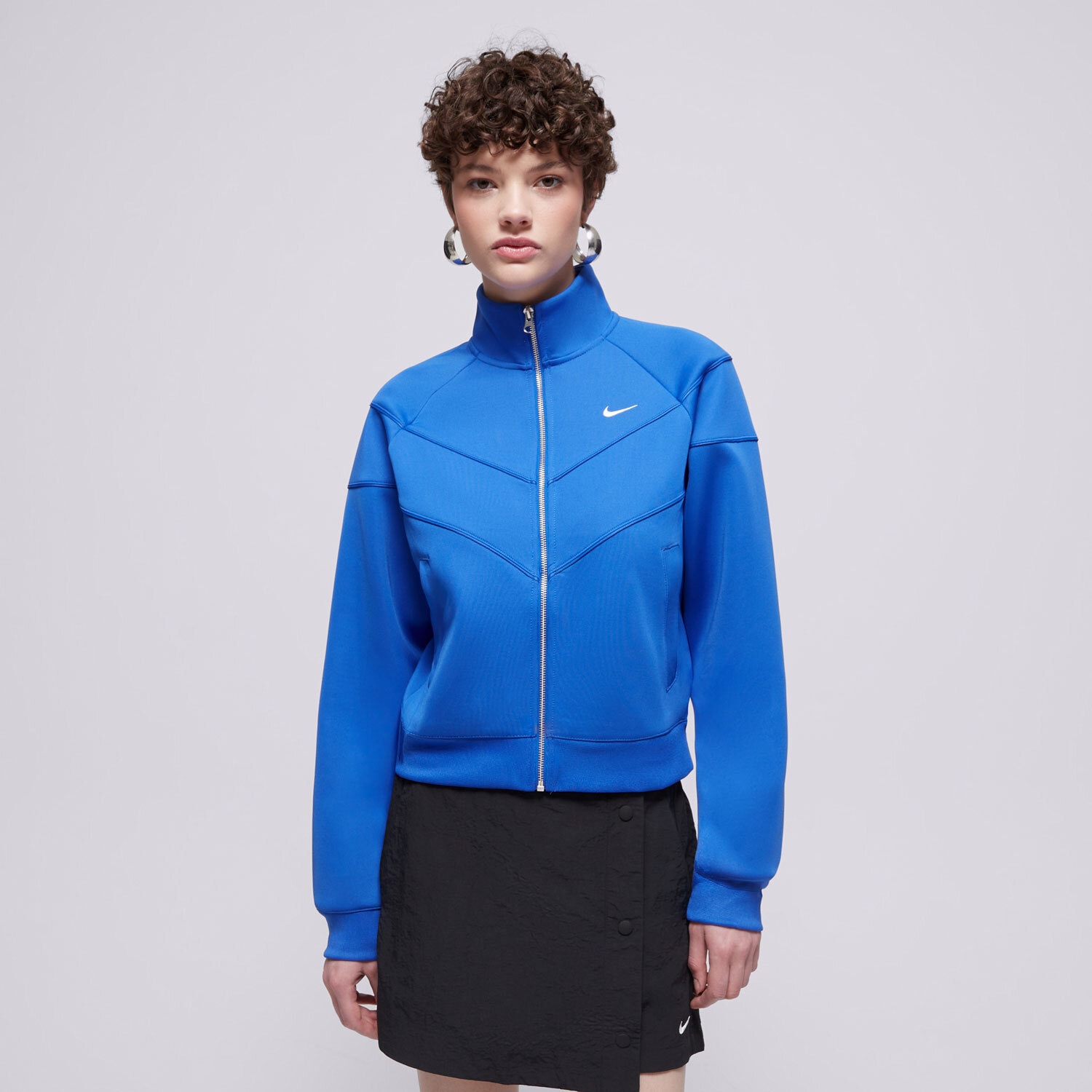 Bluza damska NIKE BLUZA ROZPINANA NSW NK WR POLY KNIT JKT HJ0975-405 NIEBIESKI