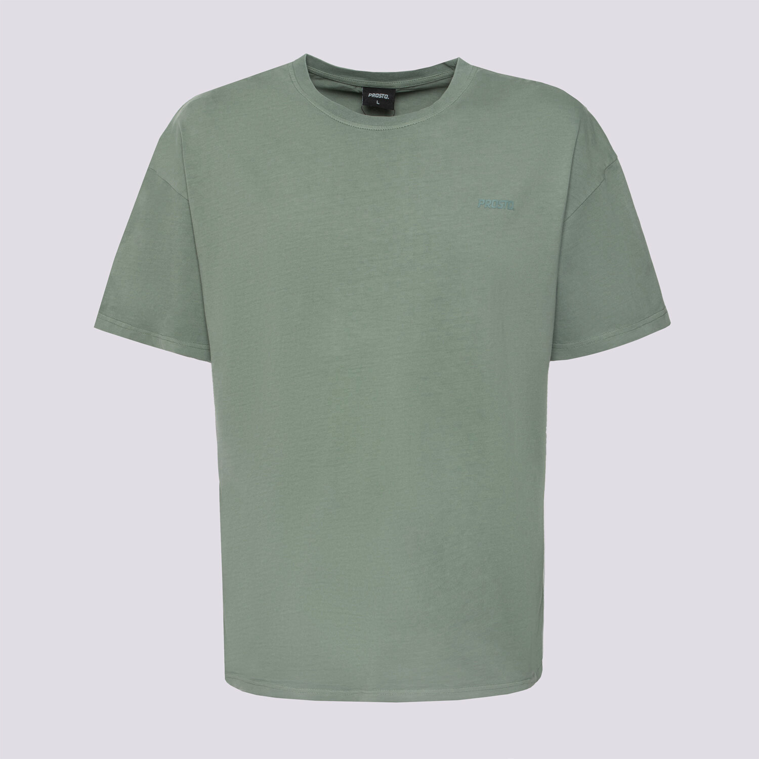 Koszulka, t-shirt sportowy męski PROSTO  T-SHIRT BLAC WASHED GREEN KL241MTEE123X ZIELONY
