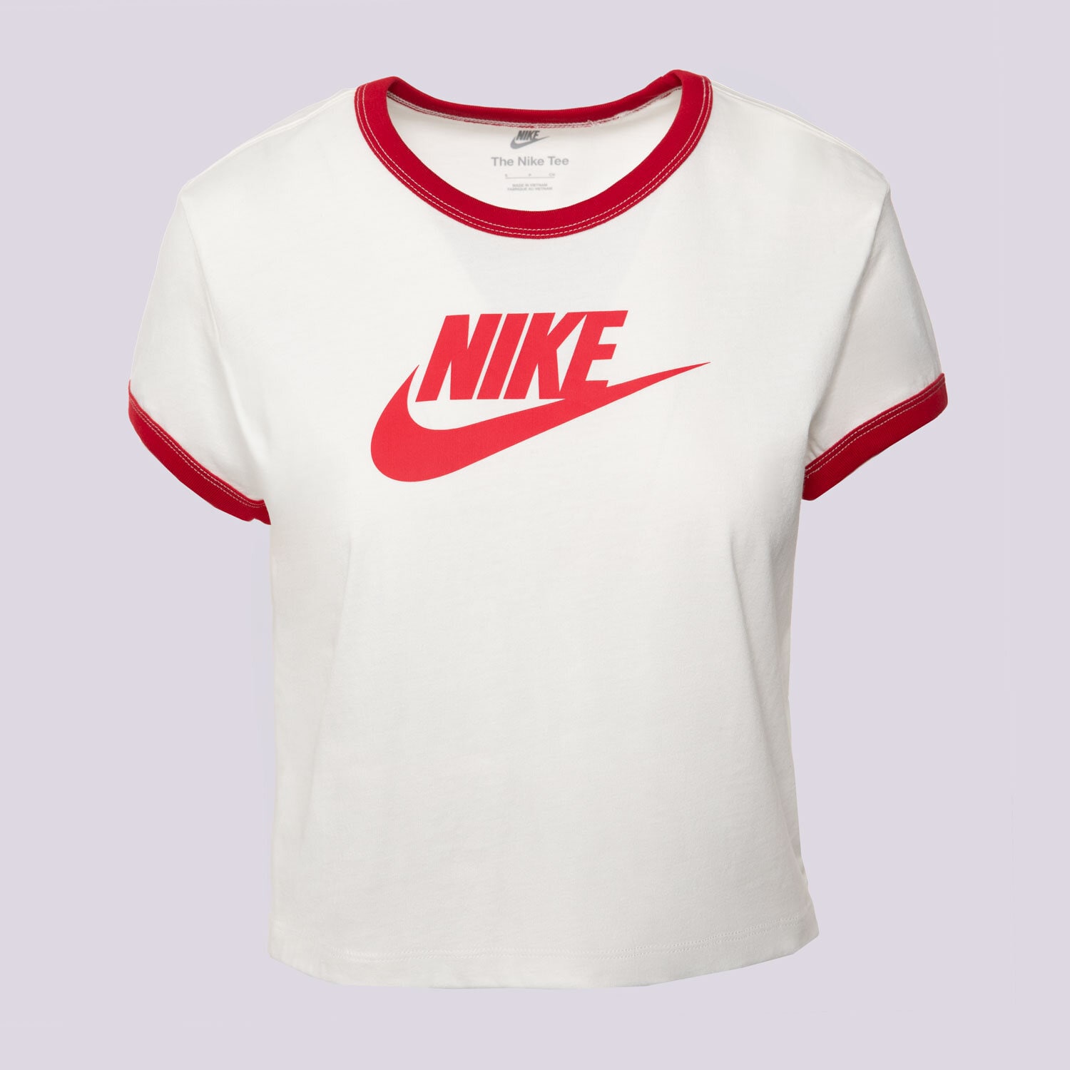 Koszulka, t-shirt damski NIKE T-SHIRT W NSW SS RINGER TEE VNTG RUN IF4072-133 KREMOWY