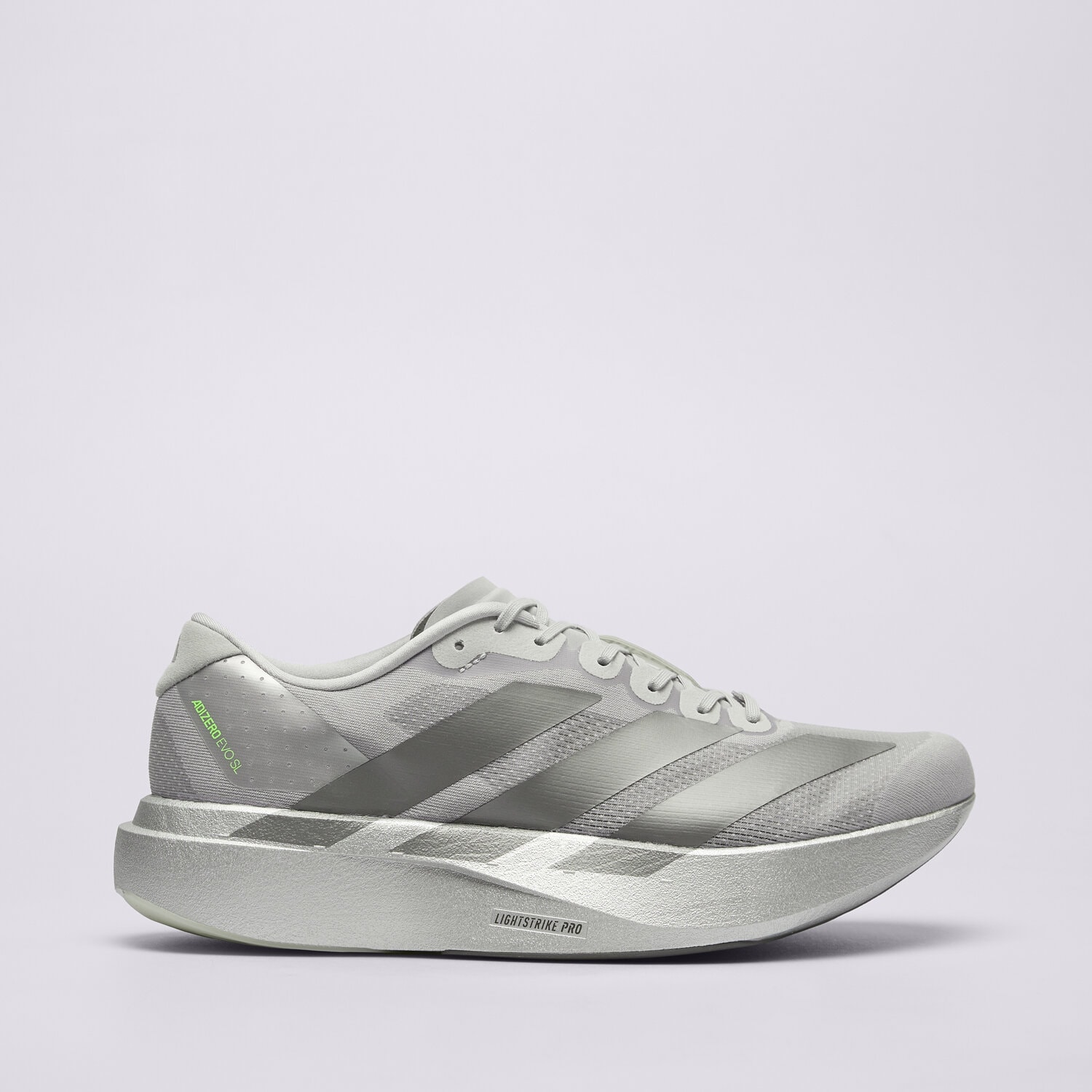 Buty sneakersy męskie ADIDAS ADIZERO EVO SL  JR3419 SZARY