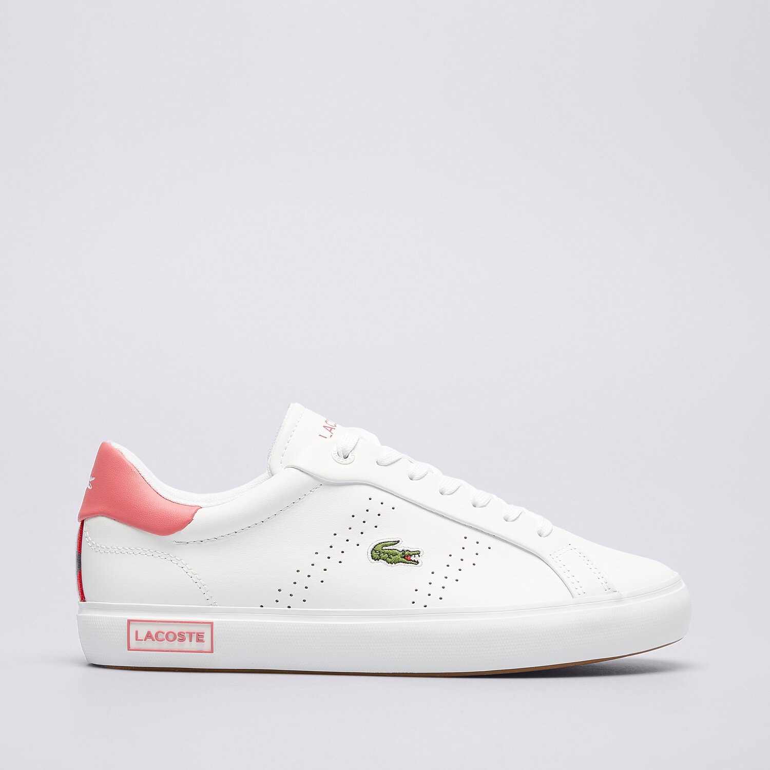 Damskie trampki, tenisówki LACOSTE POWERCOURT 2.0 124 2 SFA 747SFA0073B53 BIAŁY