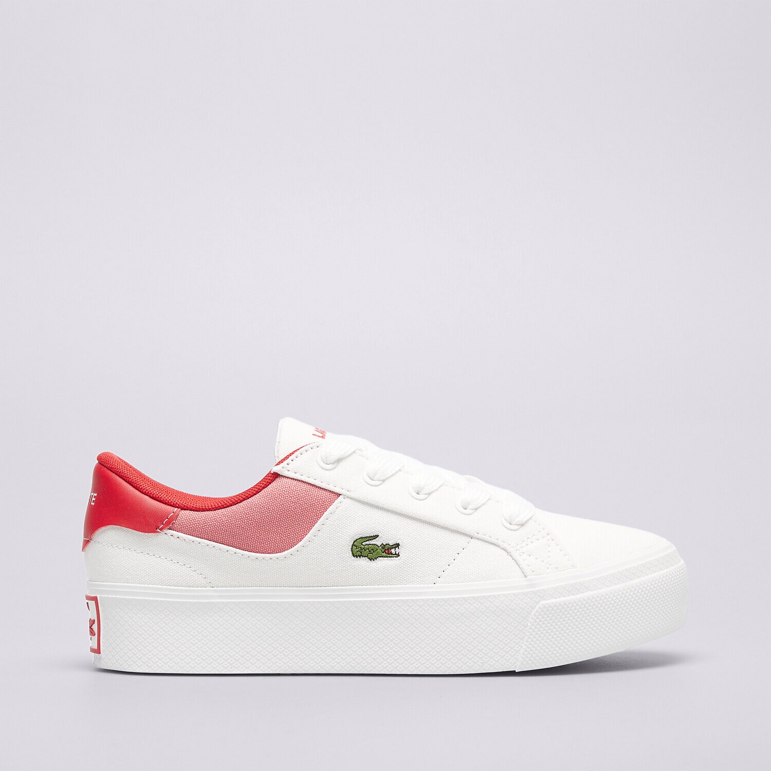 Damskie trampki, tenisówki LACOSTE ZIANE PLATFORM 124 4 CFA 747CFA0011286 BIAŁY