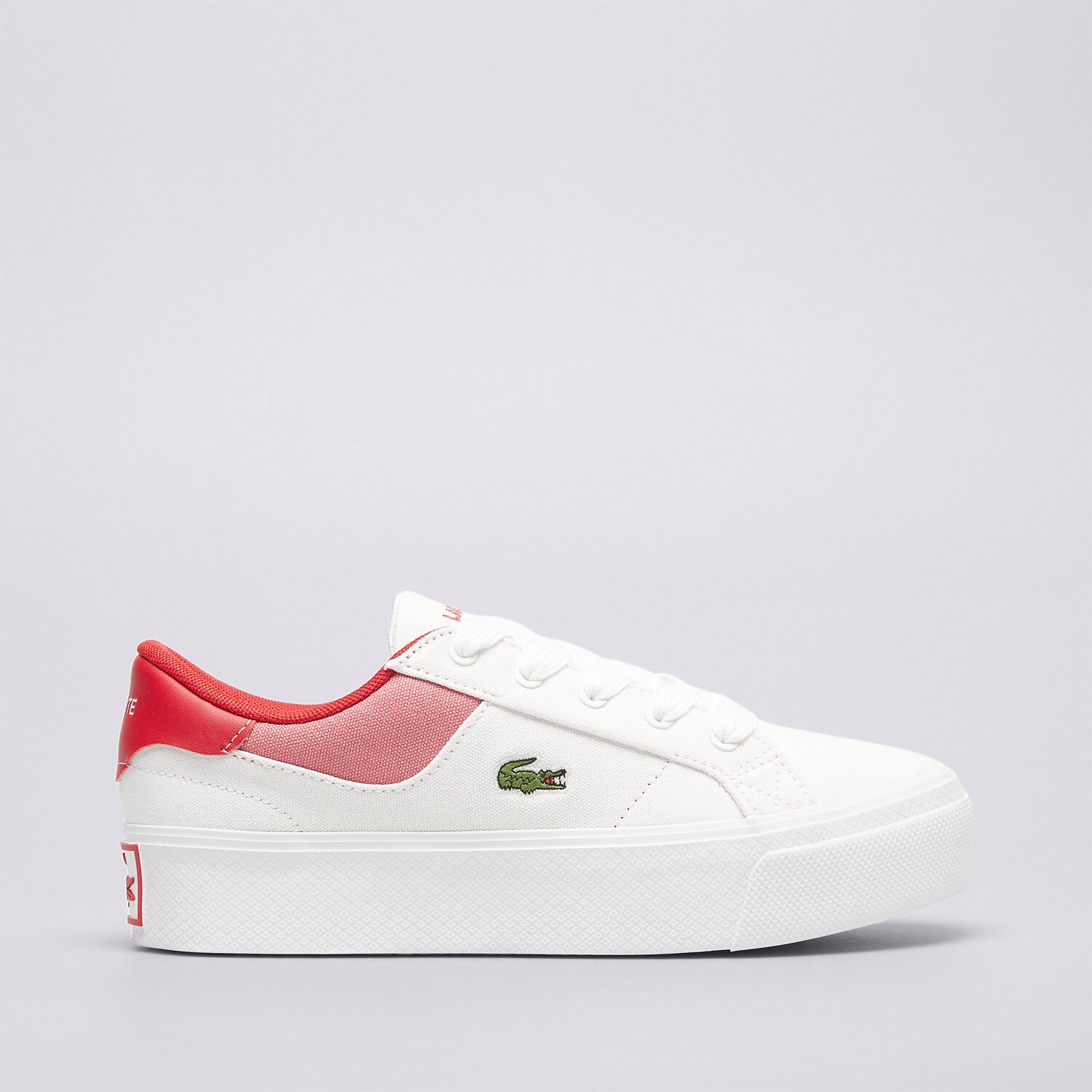 Damskie trampki, tenisówki LACOSTE ZIANE PLATFORM 124 4 CFA 747CFA0011286 BIAŁY