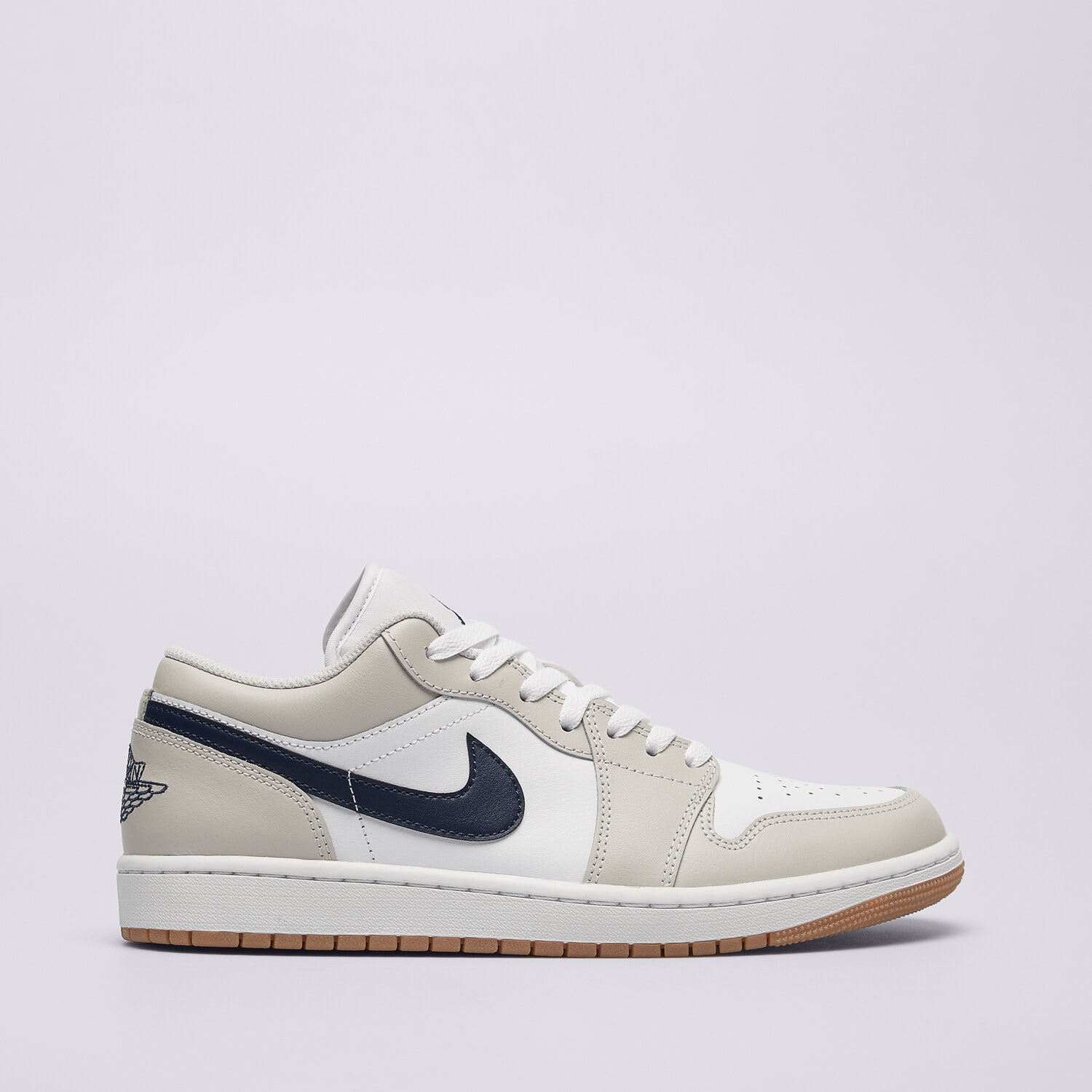 Buty sneakersy męskie AIR JORDAN 1 LOW 553558-146 BIAŁY