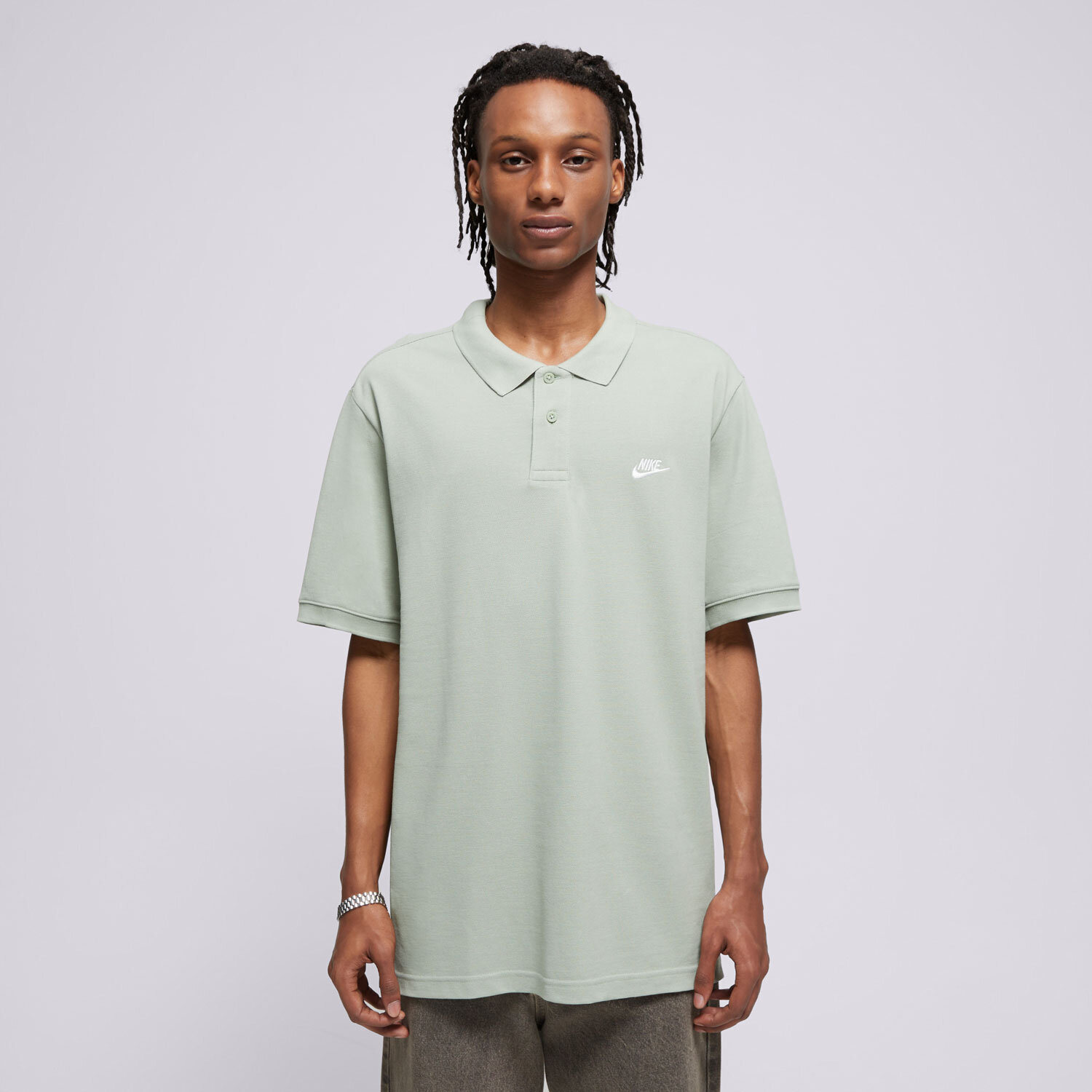 Koszulka, t-shirt sportowy męski NIKE POLO M NK CLUB SS POLO PIQUE FN3894-370 ZIELONY