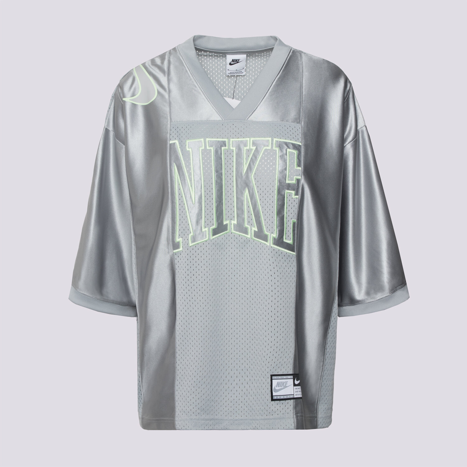 Koszulka, t-shirt damski NIKE T-SHIRT W NSW STREET SS GX JRSY TOP HJ0280-077 SREBRNY