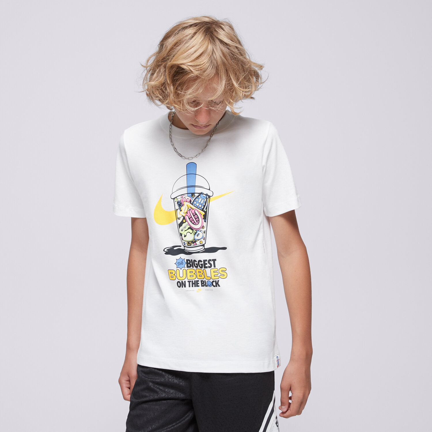Koszulka, t-shirt dla dzieci NIKE T-SHIRT K NSW TEE TD BOBA BOY HQ3227-100 NIEBIESKI