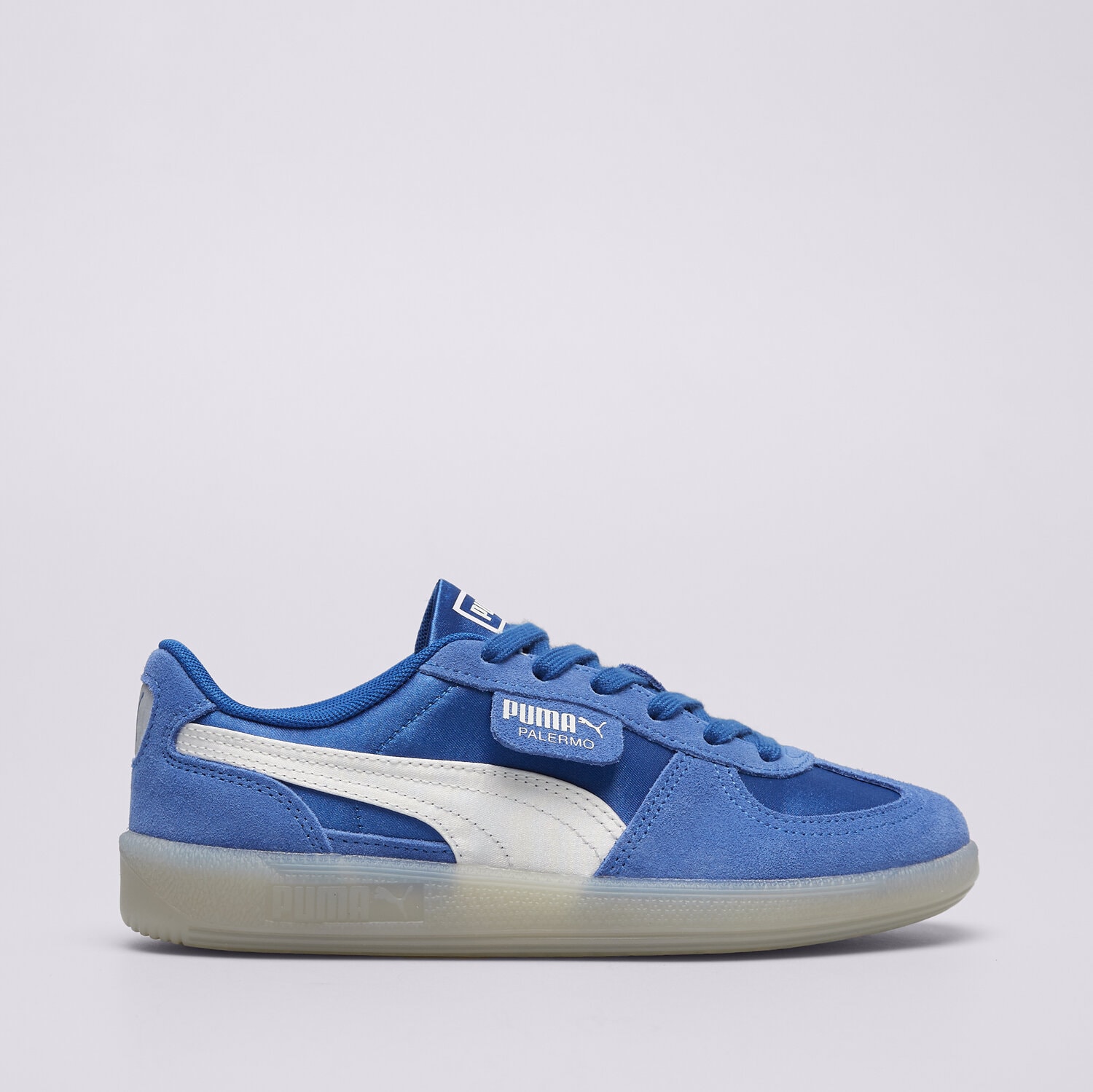 Buty sneakersy damskie PUMA PALERMO SATIN WNS 40231901 NIEBIESKI