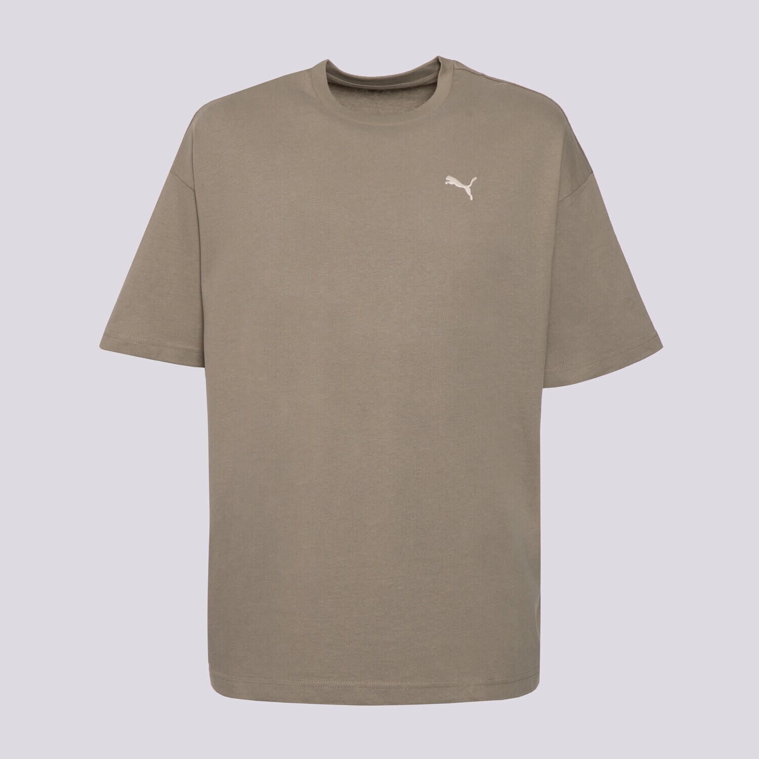 Koszulka, t-shirt sportowy męski PUMA T-SHIRT WARDROBE ESS OVERSIZED TEE 629646 83 BEŻOWY