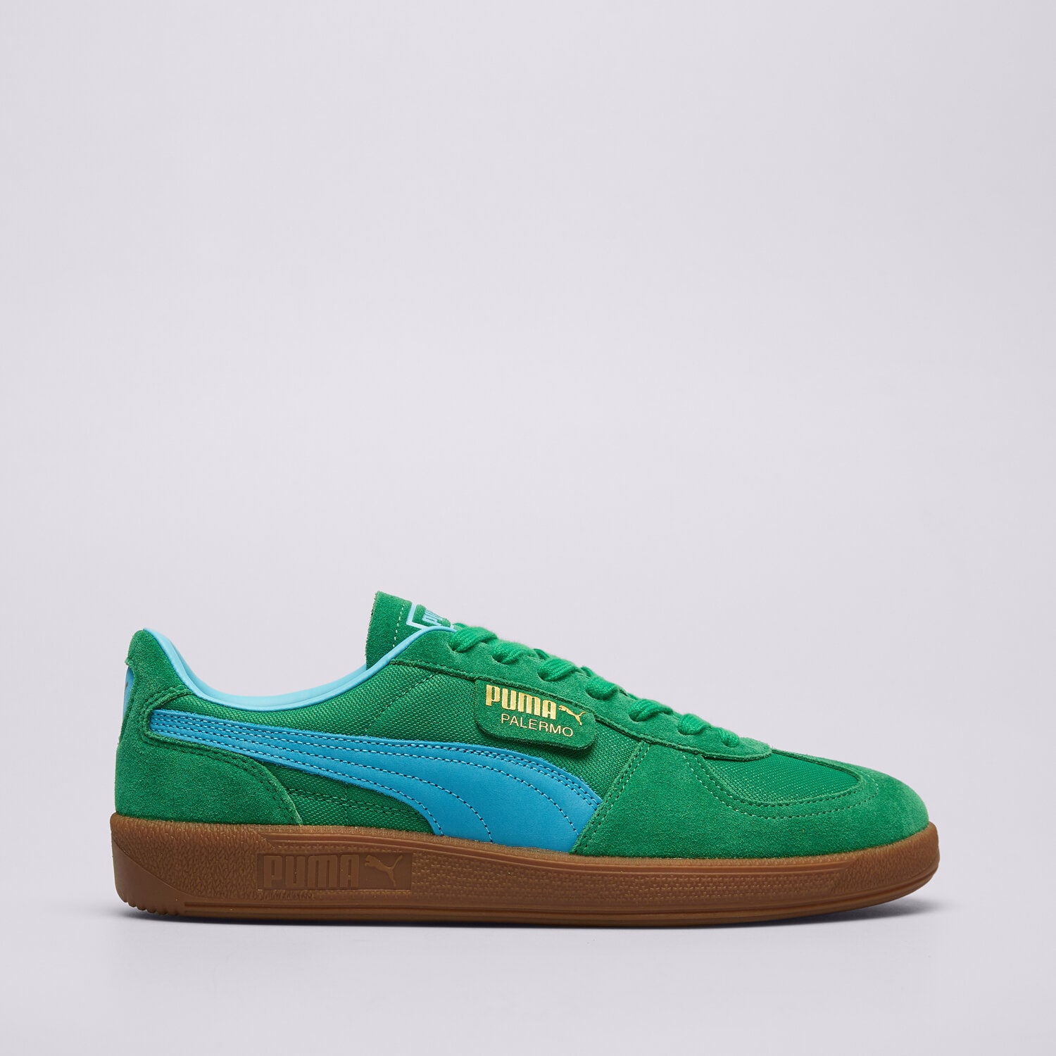 Buty sneakersy męskie PUMA PALERMO VINTAGE UPDATE 40136401 ZIELONY