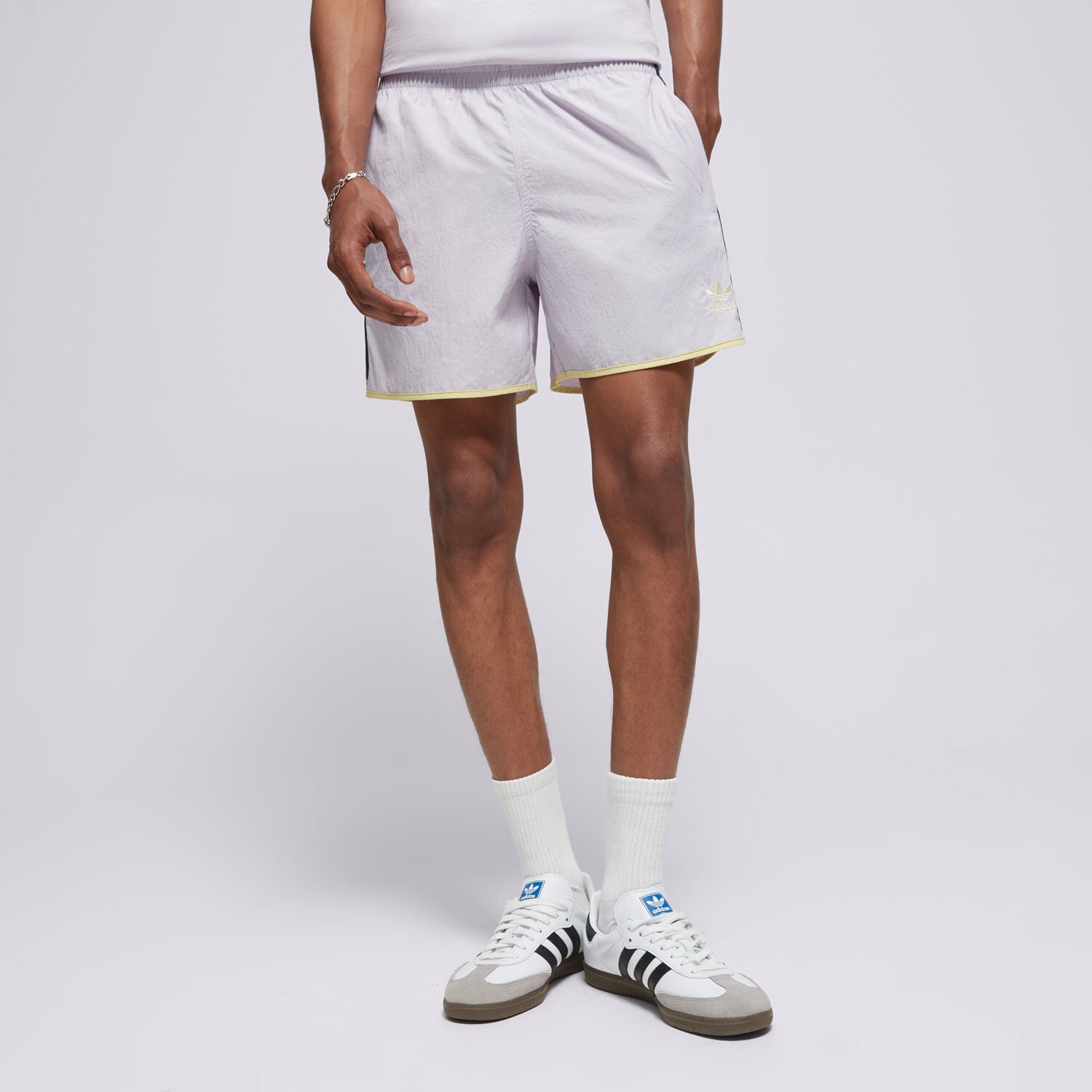 Krótkie spodenki, szorty męskie ADIDAS SZORTY SPRINTER SHORTS JP1273 FIOLETOWY
