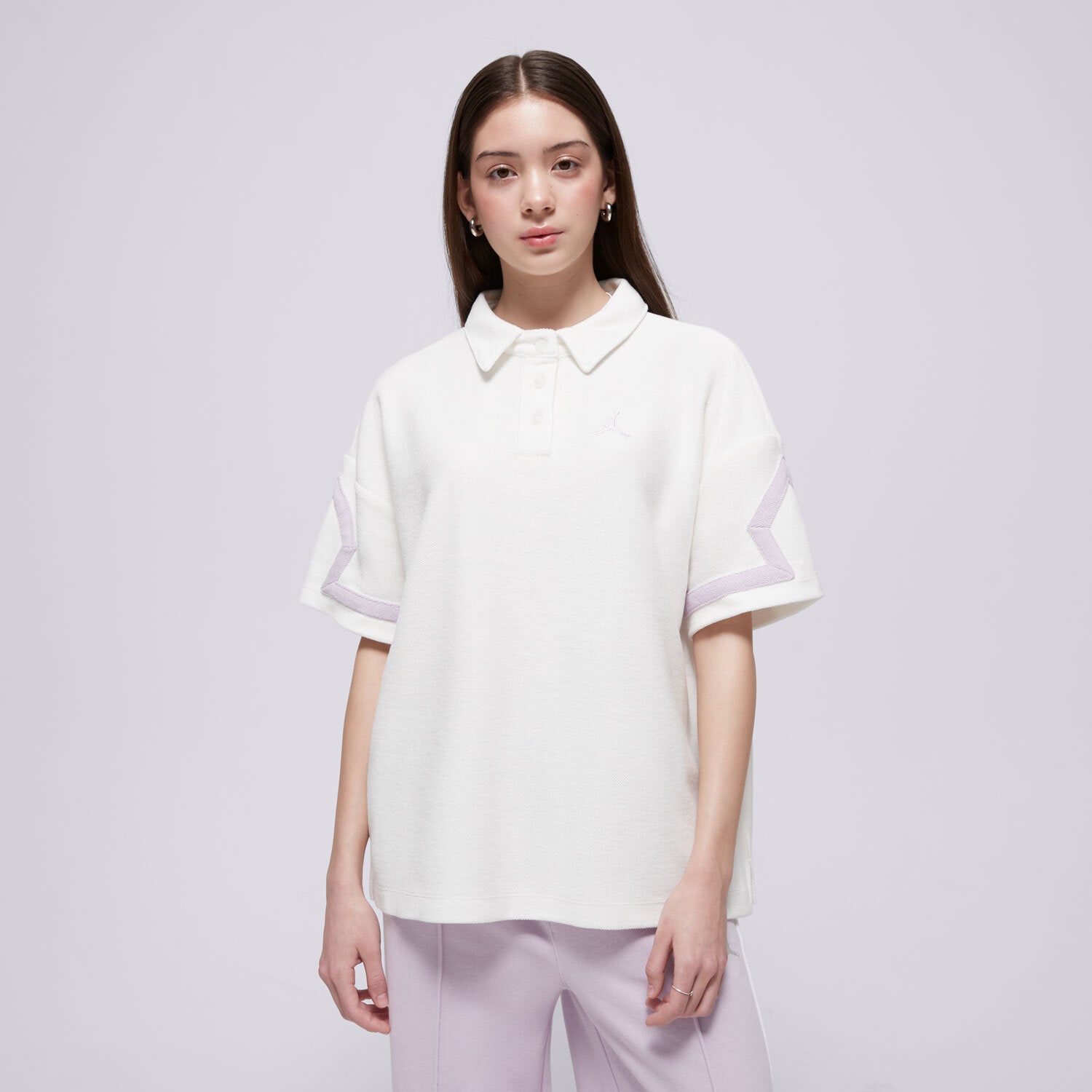 Koszulka, t-shirt dla dzieci JORDAN POLO JDG KSA FT TOP GIRL 45D813-782 BEŻOWY
