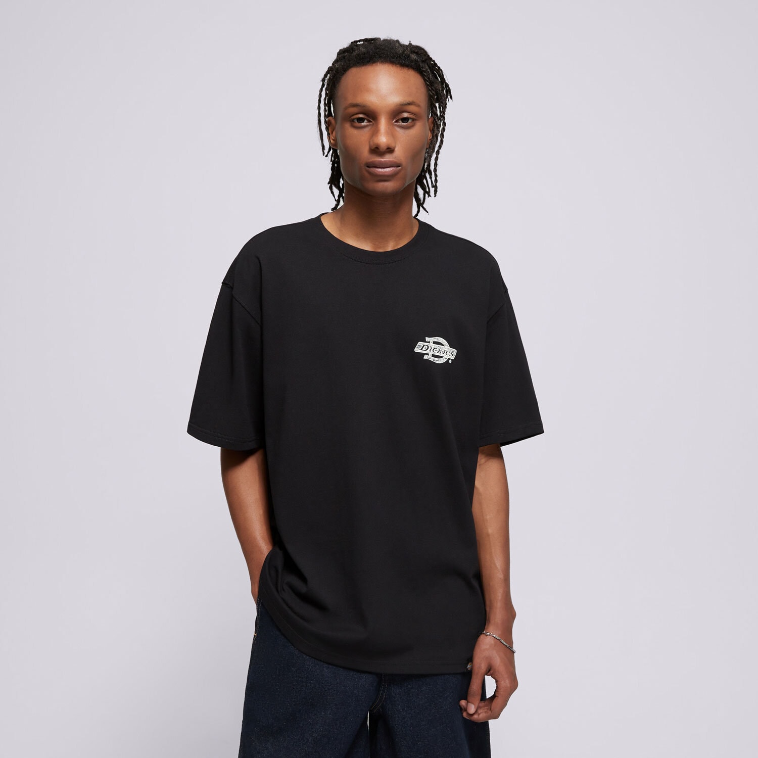 Koszulka, t-shirt sportowy męski DICKIES T-SHIRT WOOD LOGO TEE DK0A4ZATBLK1 CZARNY