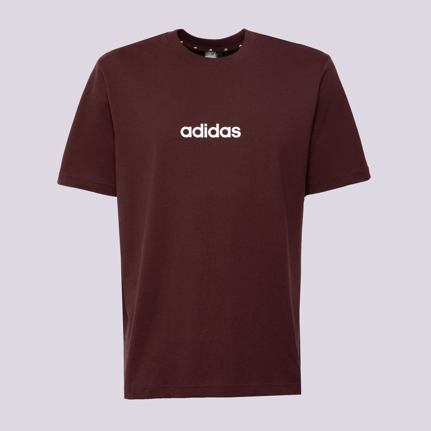 Koszulka, t-shirt sportowy męski ADIDAS T-SHIRT M LIN SJ T JE8998 BORDOWY