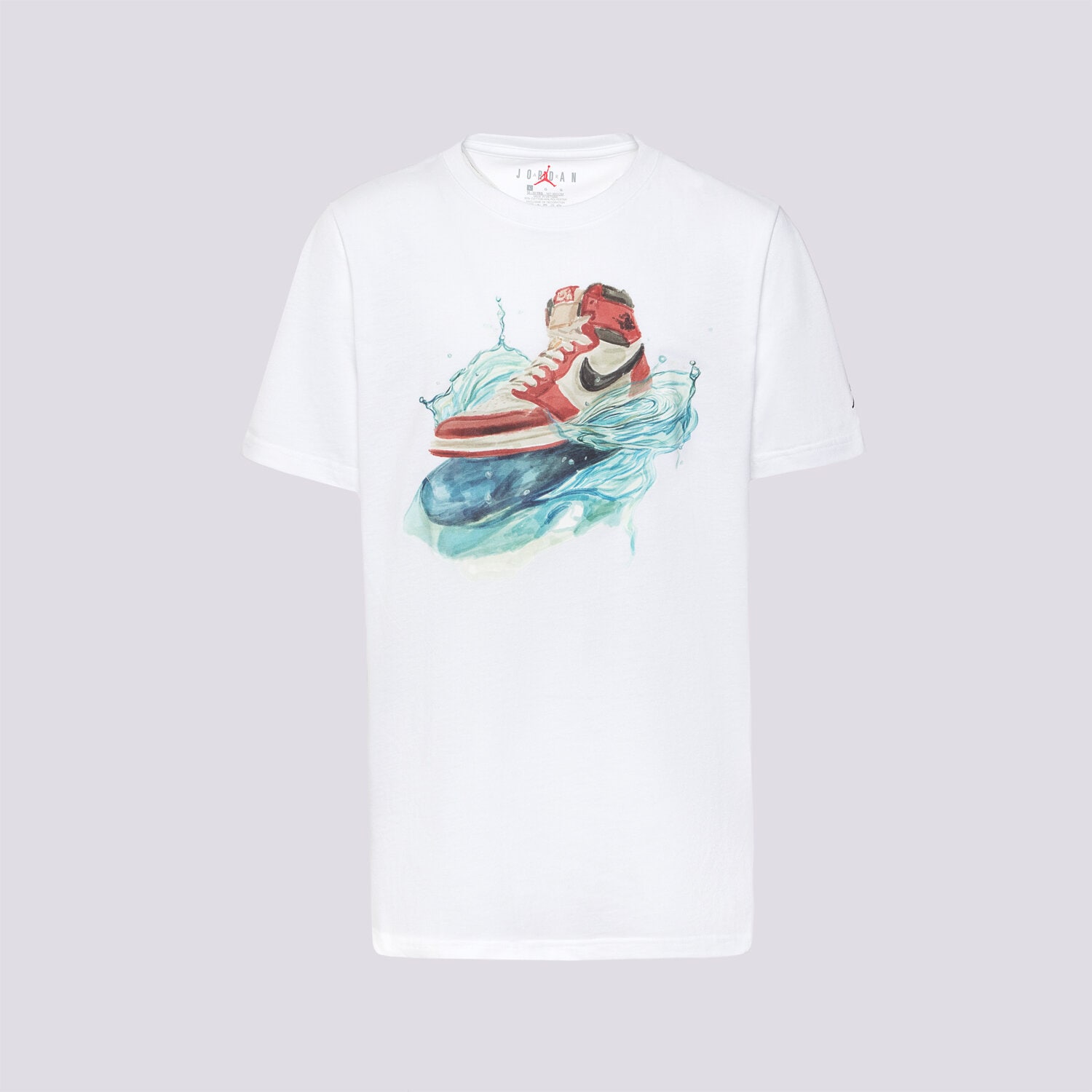Koszulka, t-shirt dla dzieci JORDAN T-SHIRT JDB AJ1 WAVE SS TEE BOY 95F043-001 BIAŁY