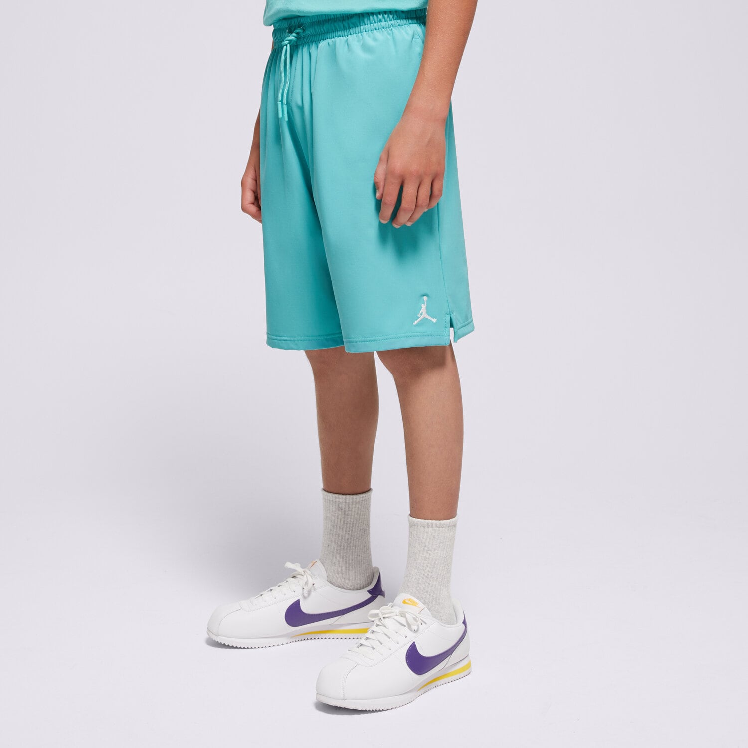 JORDAN SZORTY JDB MJ JUMPMAN WOVEN PLAY SHOR BOY 95D817-B5P ZIELONY
