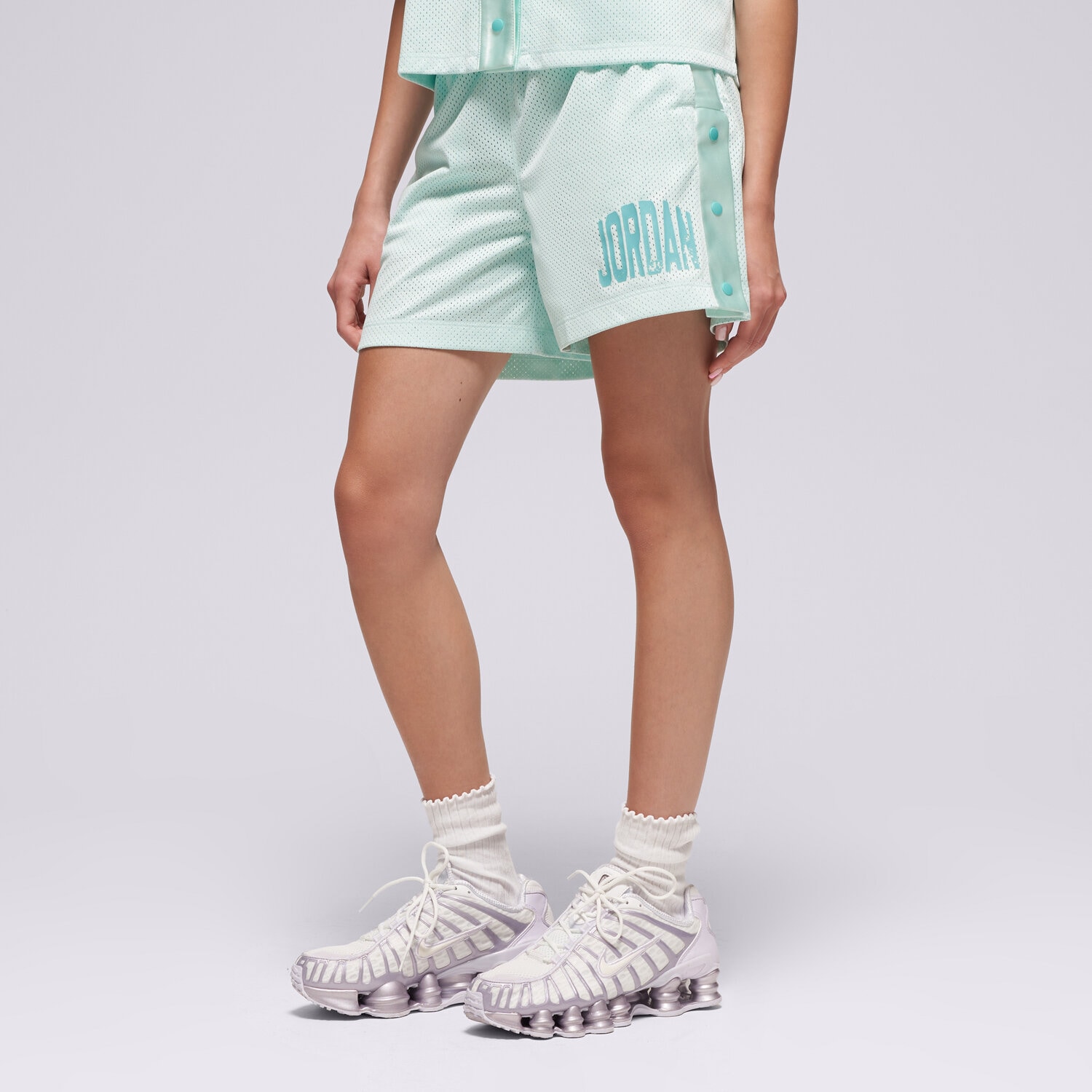 JORDAN SZORTY JDG JM TRAINING MESH SHORT GIRL 45D981-U4A ZIELONY