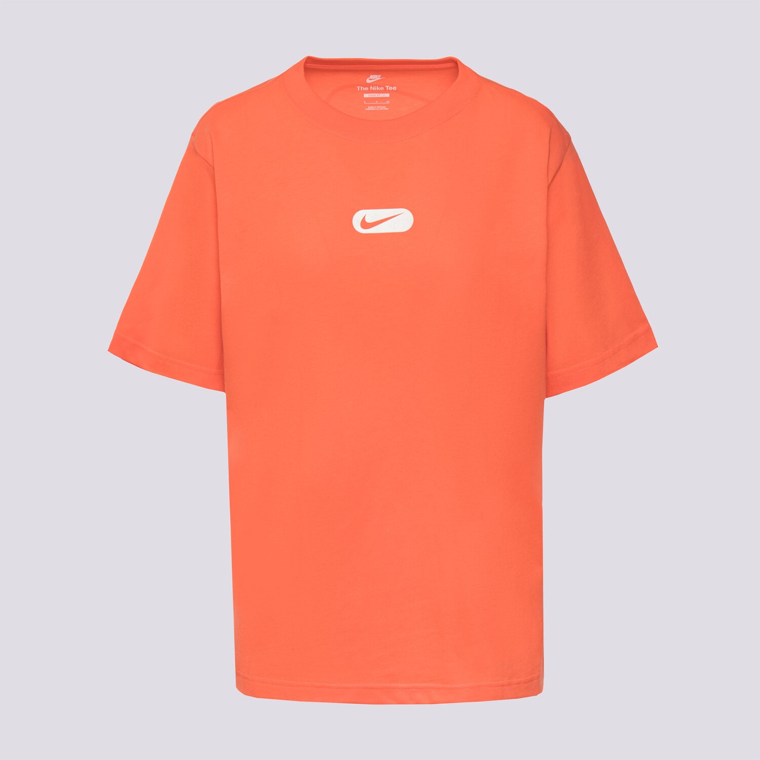 Koszulka, t-shirt damski NIKE T-SHIRT W NSW CLUB SWOOSH SS TEE OC HQ1698-842 CZERWONY