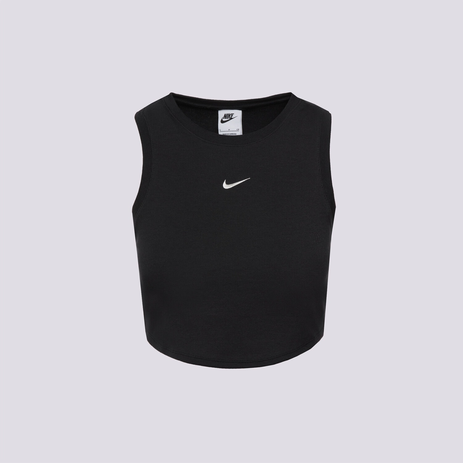 Koszulka, t-shirt damski NIKE T-SHIRT W NSW ESSNTL RIB CRP TANK FB8279-010 CZARNY