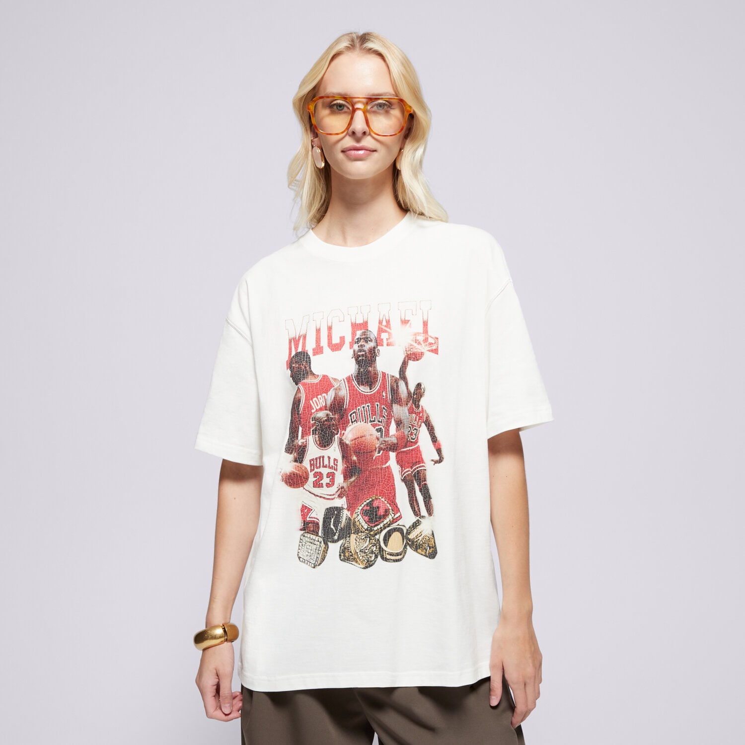 Koszulka, t-shirt damski JORDAN T-SHIRT W J SS OS GFX TEE MIXTAPE HJ0190-133 KREMOWY