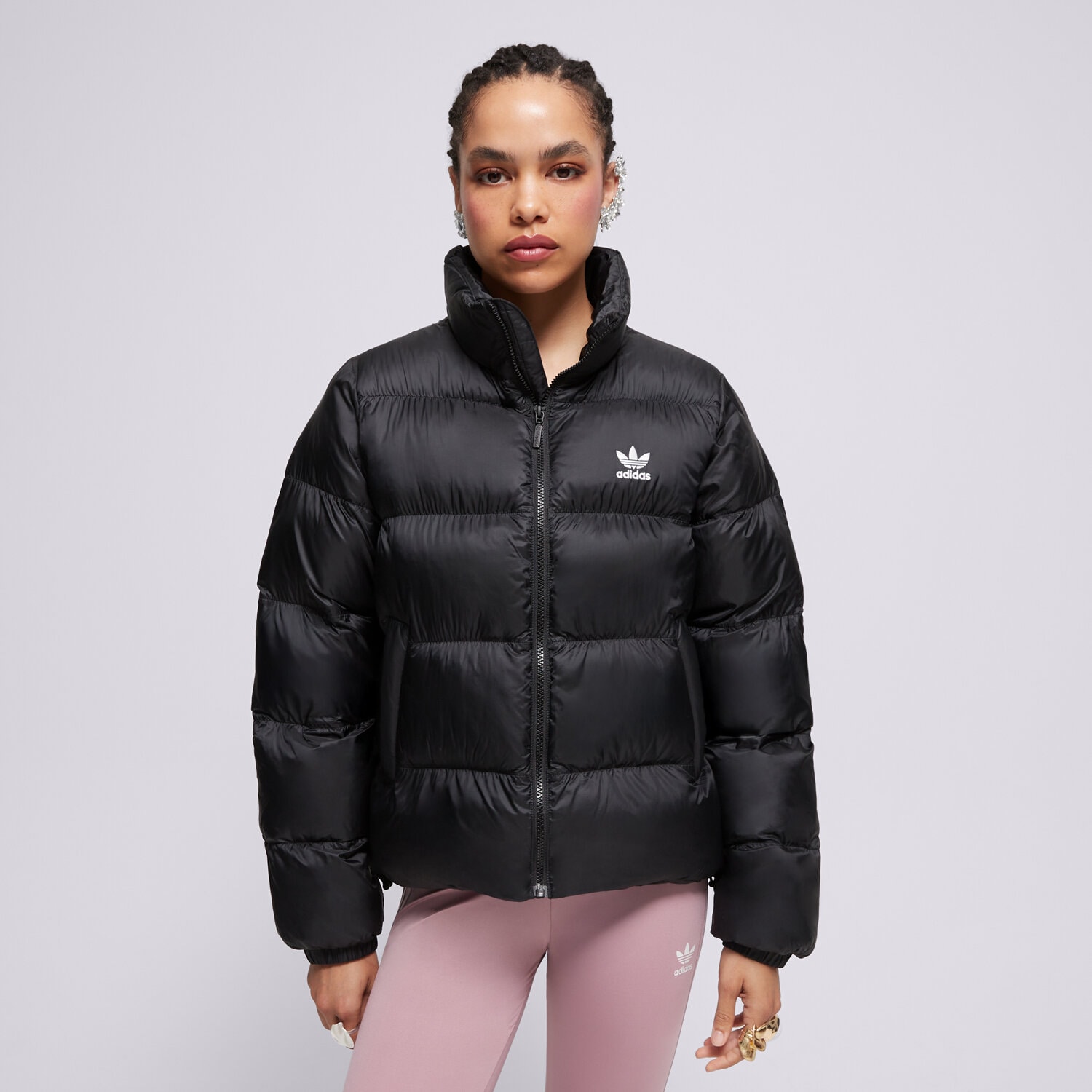 Kurtka zimowa damska ADIDAS KURTKA PUCHOWA SHORT PUFFER JD0420 CZARNY