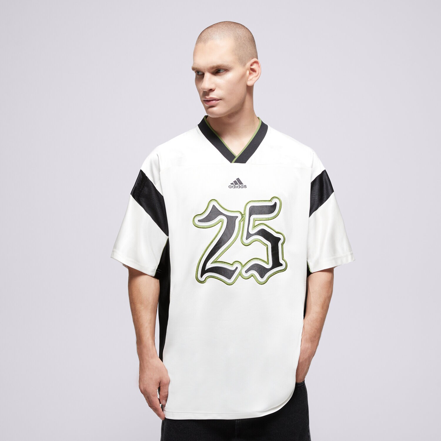 Koszulka, t-shirt sportowy męski ADIDAS T-SHIRT FTBL JRSY JY2762 BIAŁY