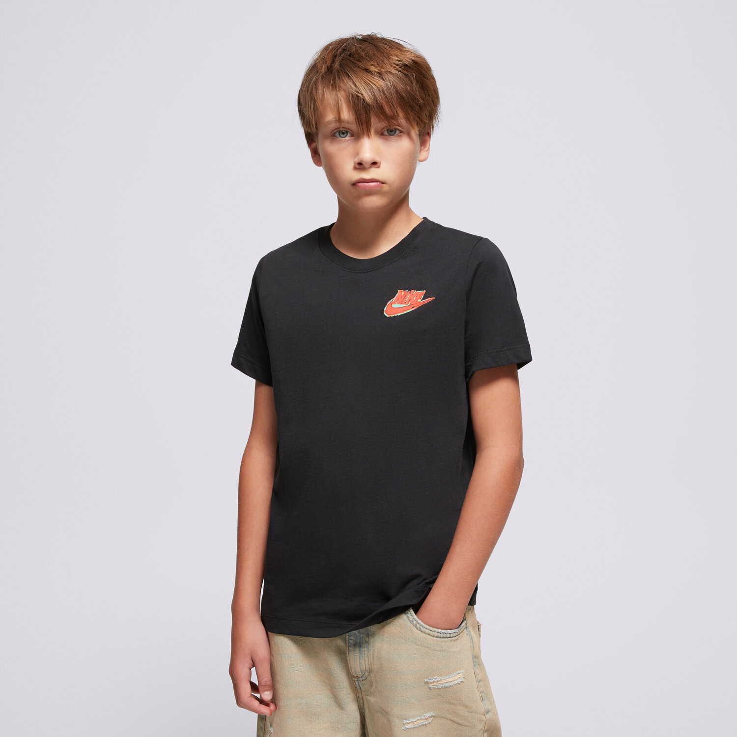 Koszulka, t-shirt dla dzieci NIKE T-SHIRT K NSW TEE BOXY MULTI SPORT BOY HV5212-010 CZARNY