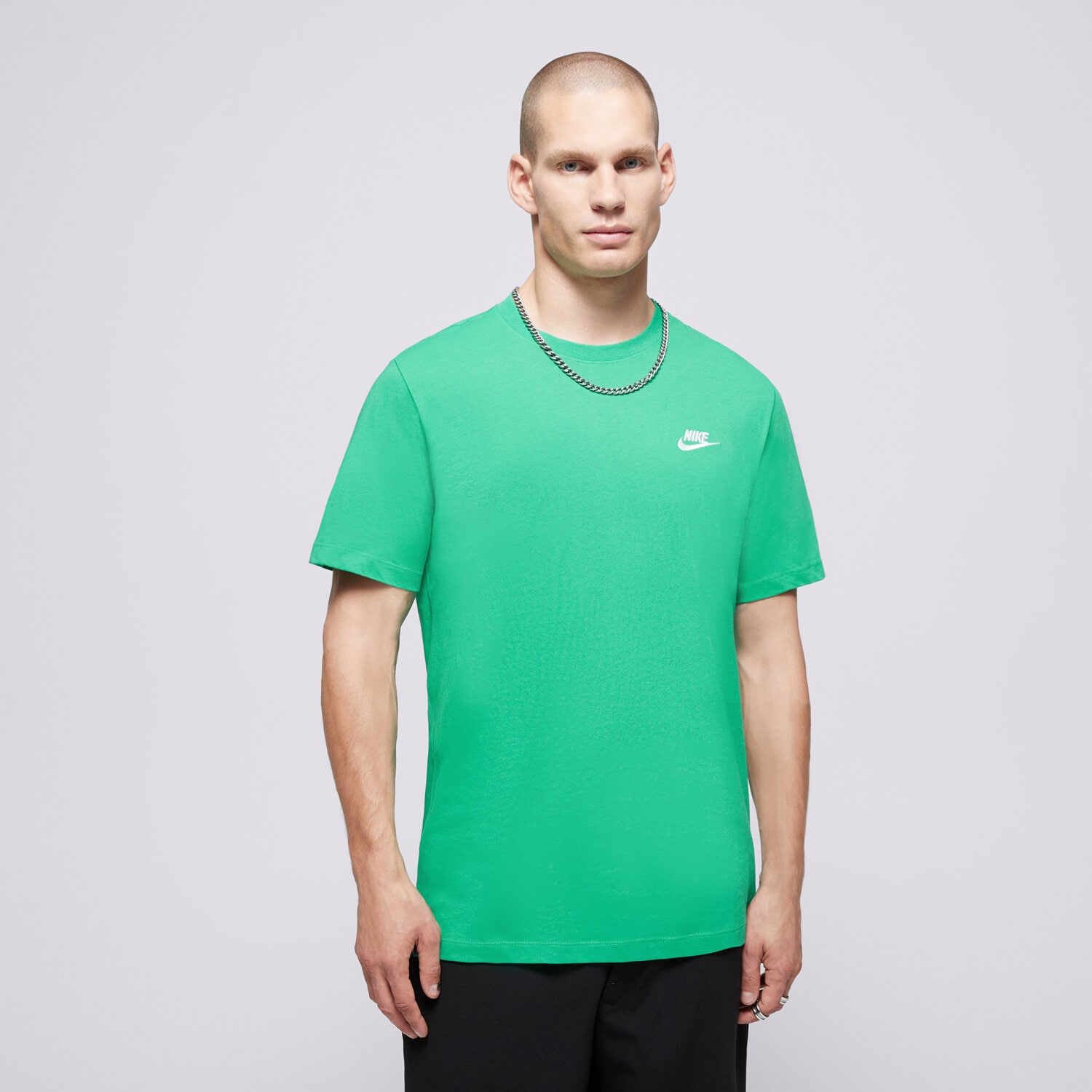 Koszulka, t-shirt sportowy męski NIKE T-SHIRT SPORTSWEAR CLUB AR4997-324 ZIELONY