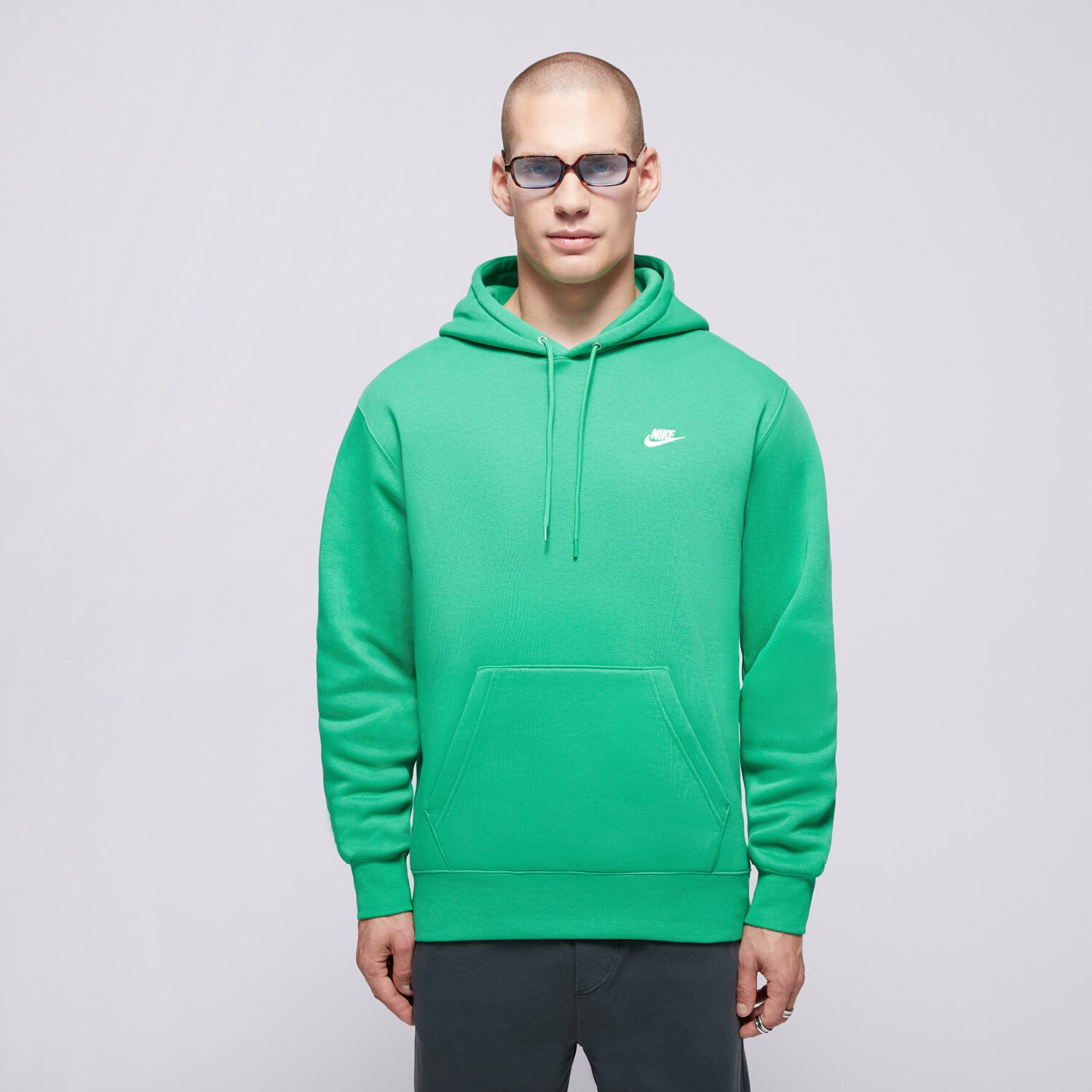 Bluza męska NIKE BLUZA Z KAPTUREM M NK CLUB BB PO HOODIE FN3859-324 ZIELONY