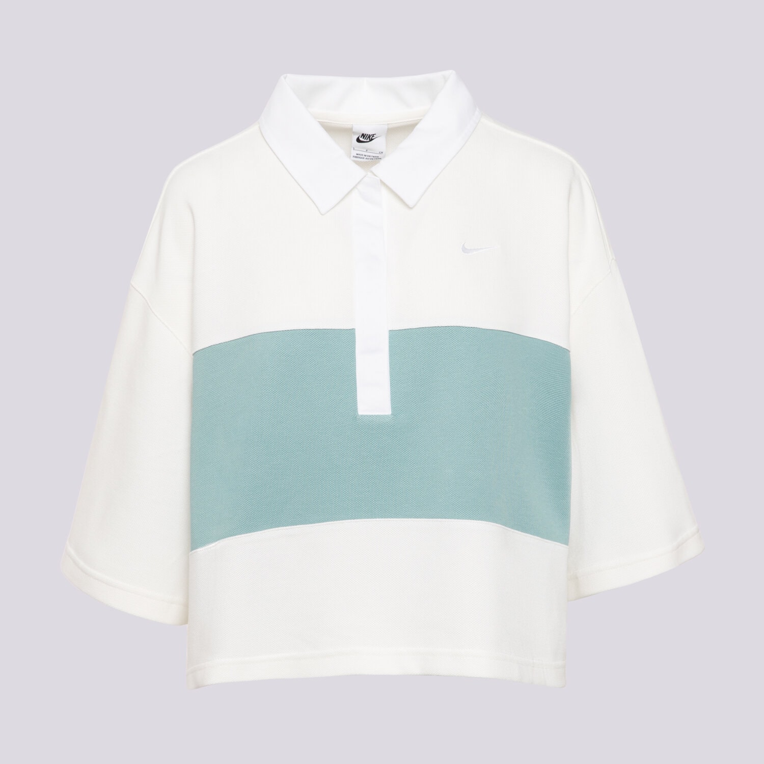 Koszulka, t-shirt damski NIKE T-SHIRT W NSW STREET SS POLO TOP IB2153-133 BEŻOWY