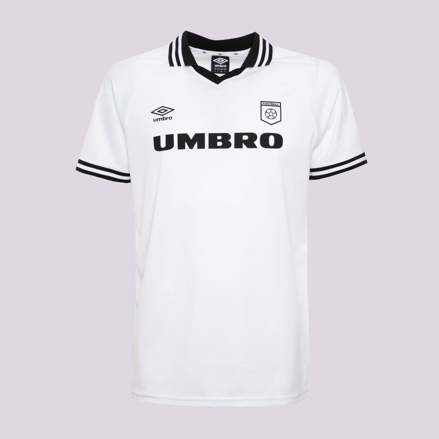 Koszulka, t-shirt sportowy męski UMBRO T-SHIRT FOOTBALL JERSEY UL125TSM85002 BIAŁY