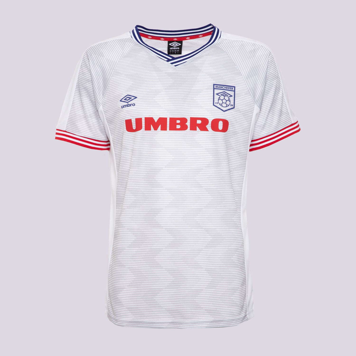 Koszulka, t-shirt sportowy męski UMBRO T-SHIRT FOOTBALL JERSEY UL125TSM83002 BIAŁY