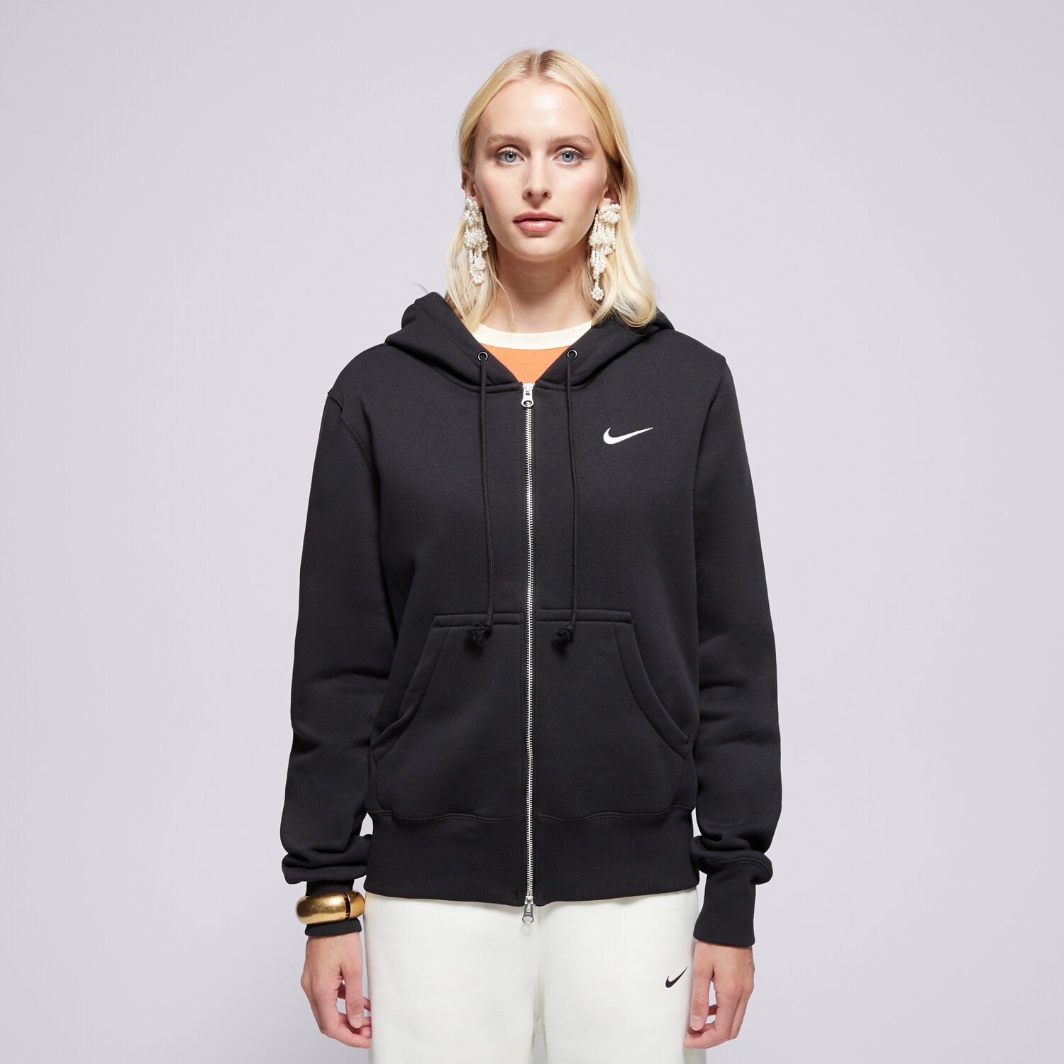 Bluza damska NIKE BLUZA ROZPINANA Z KAPTUREM W NSW PHNX FLC HJ0995-010 CZARNY
