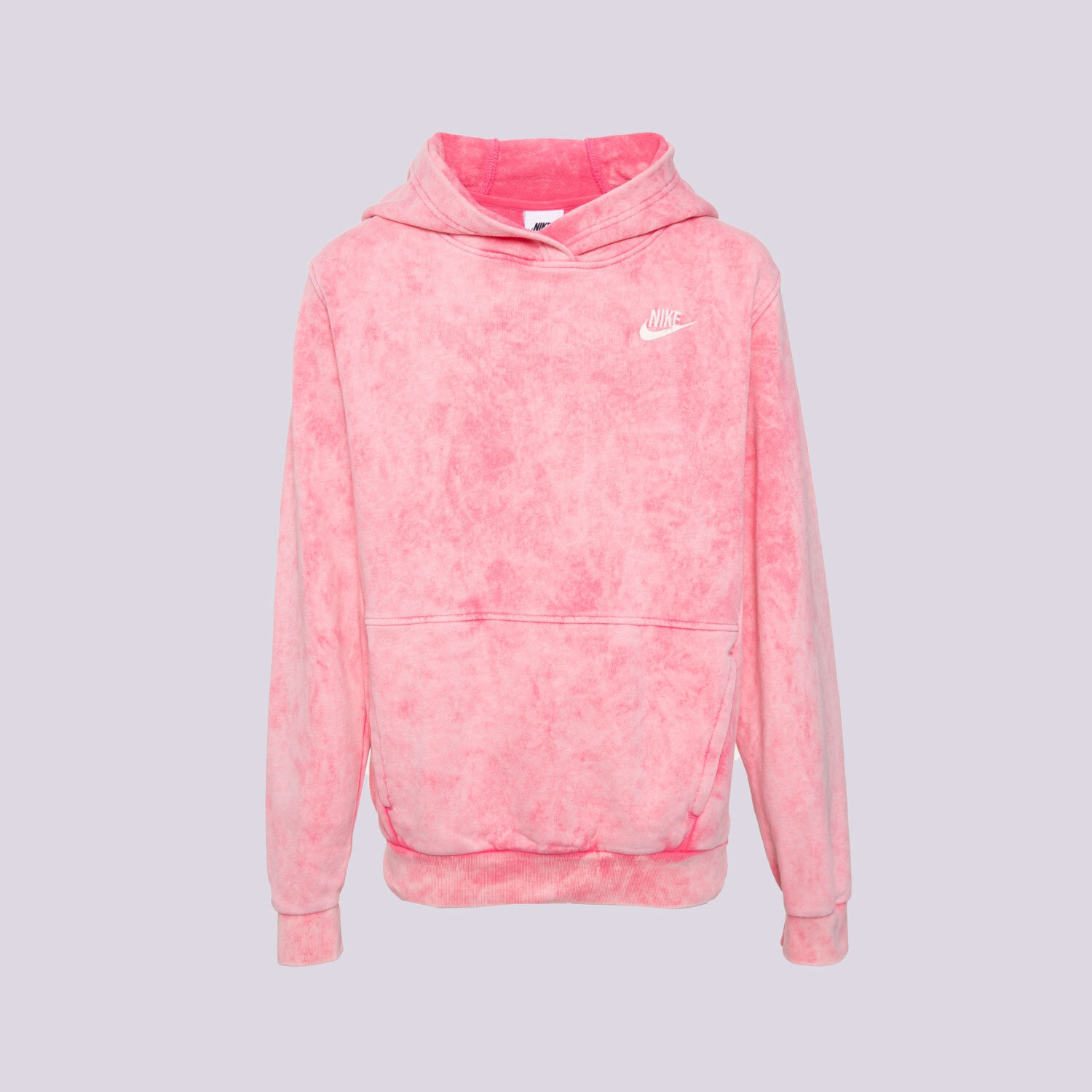 Sportowa bluza dziecięca NIKE BLUZA Z KAPTUREM K NSW WASH PO HOODIE FT GIRL IH2375-684 RÓŻOWY