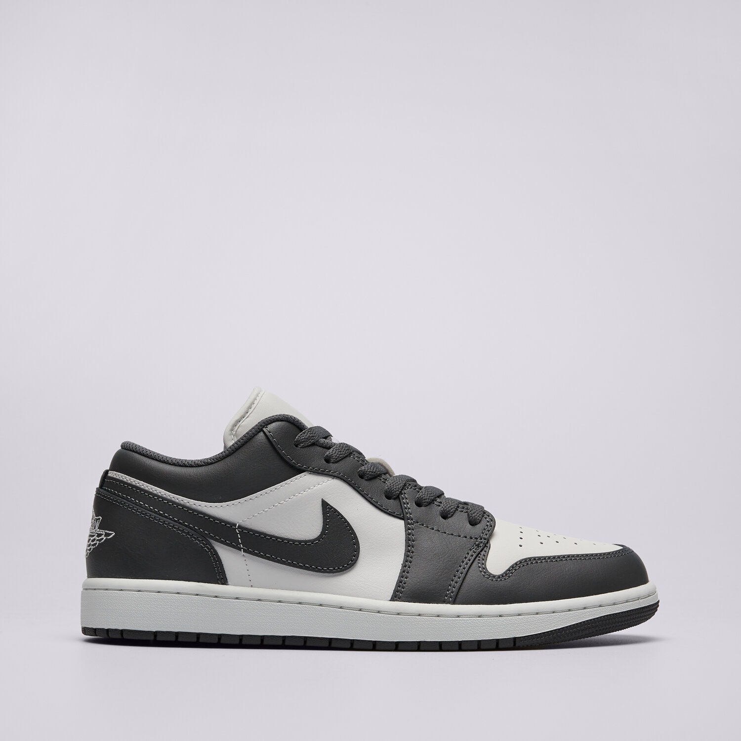 Buty sneakersy męskie AIR JORDAN 1 LOW 553558-044 SZARY
