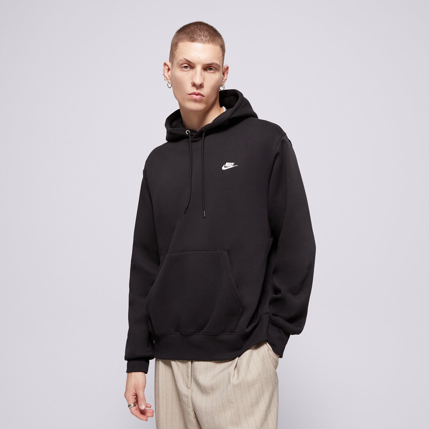 Bluza męska NIKE BLUZA Z KAPTUREM M NK CLUB BB PO HOODIE FN3859-010 CZARNY