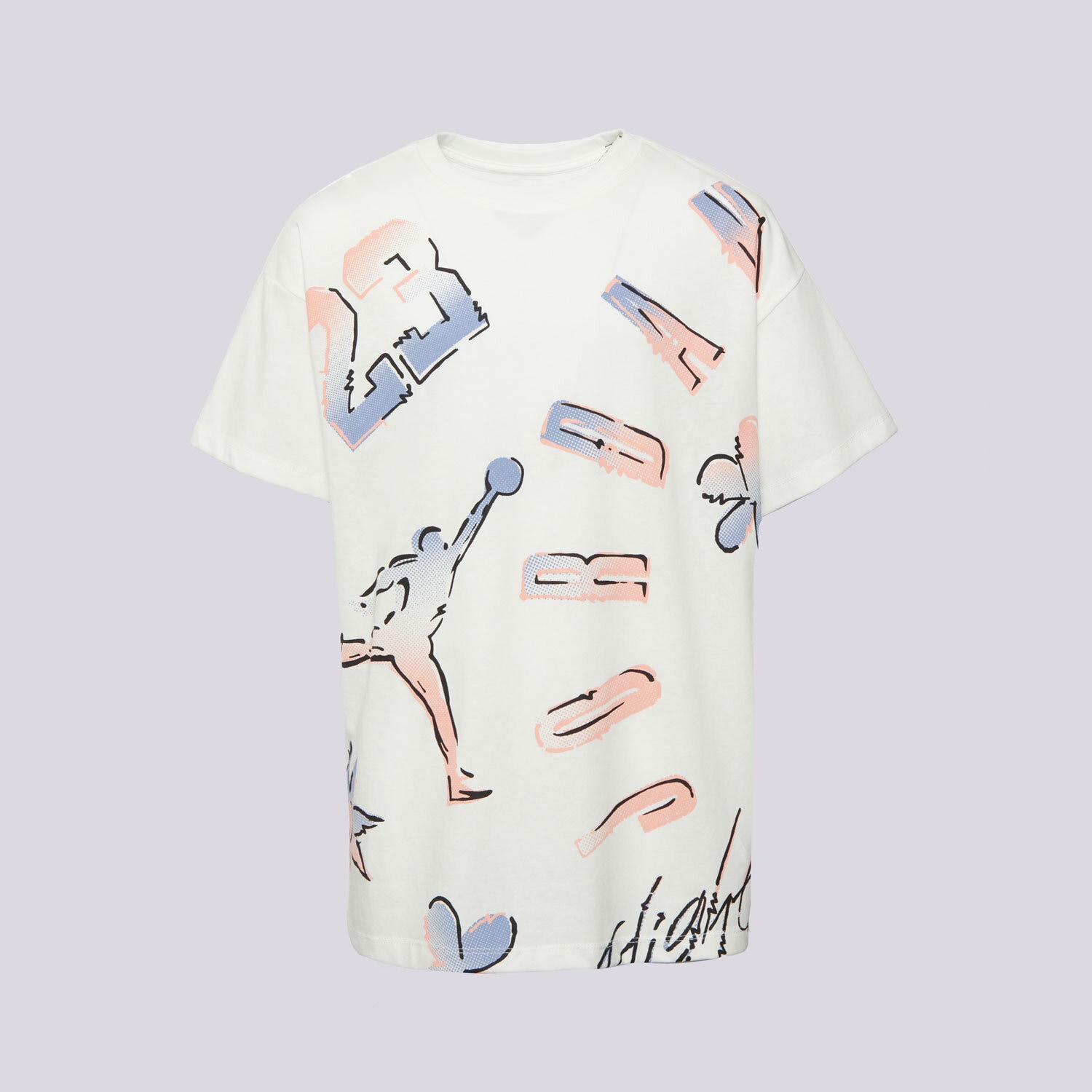 Koszulka, t-shirt dla dzieci JORDAN T-SHIRT JDG 23 THROWBACK SS TEE GIRL 45F263-782 KREMOWY