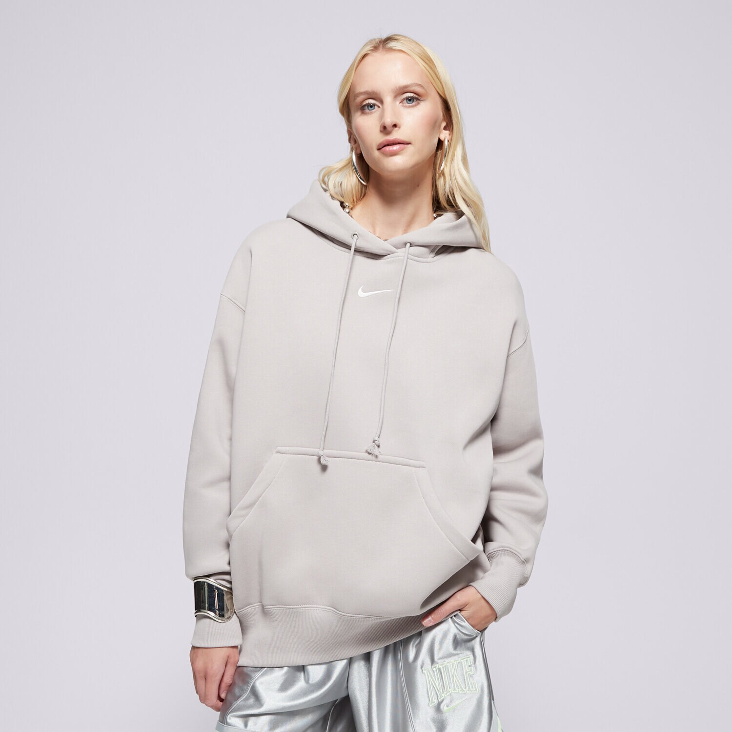 Bluza damska NIKE BLUZA Z KAPTUREM W NSW PHNX FLC OS PO HOODIE DQ5860-009 SZARY