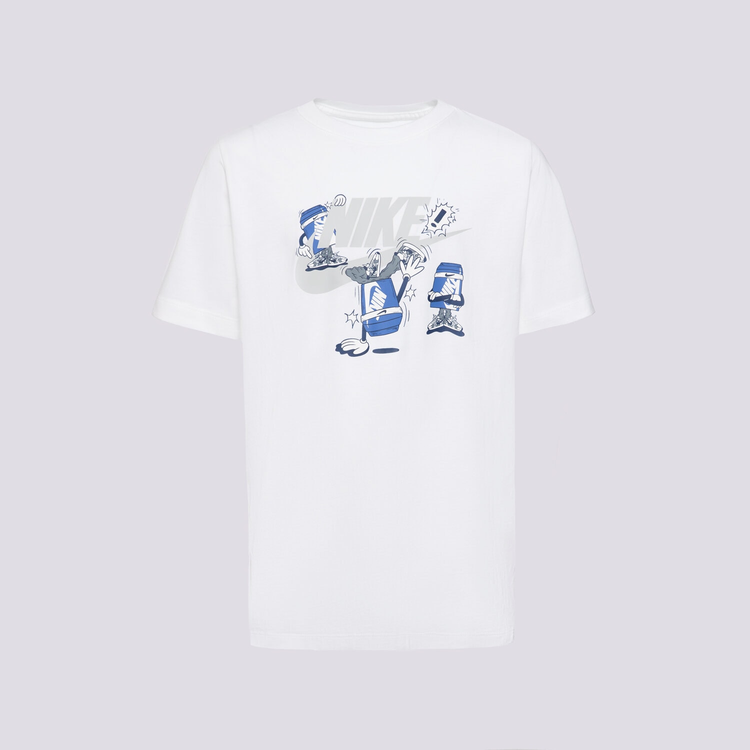 Koszulka, t-shirt dla dzieci NIKE T-SHIRT K NSW TEE BOXY BREAK DANCE BOY HV5214-100 BIAŁY