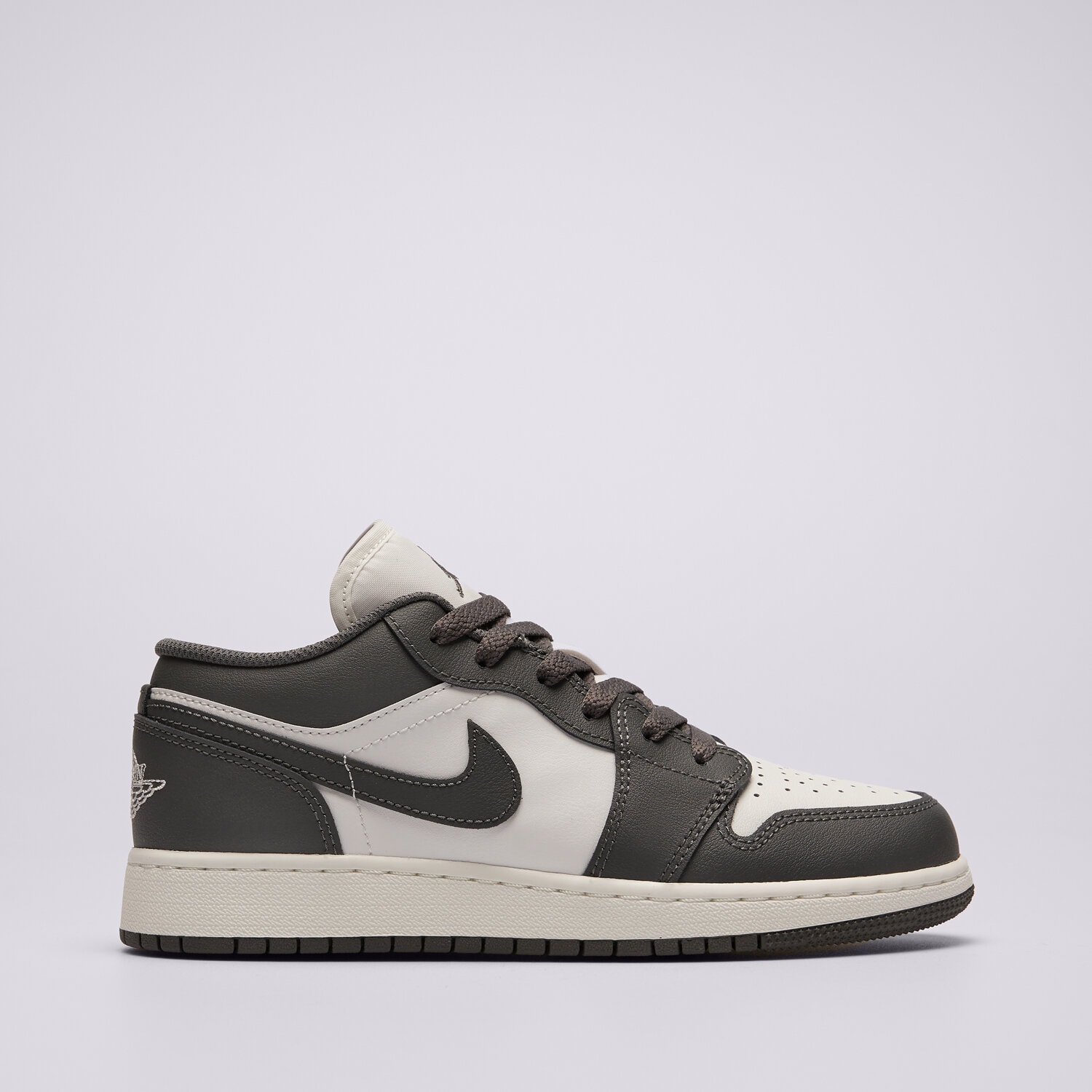 Buty sneakersy dla dzieci AIR JORDAN 1 LOW 553560-044 SZARY