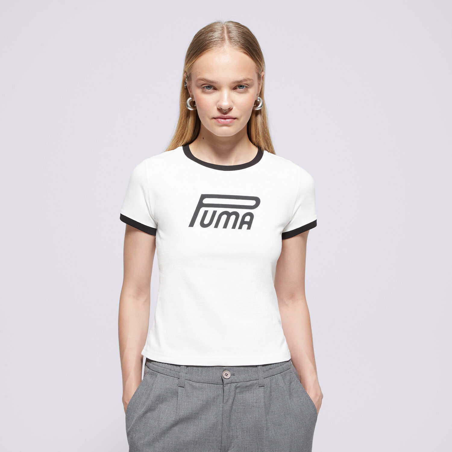 Koszulka, t-shirt damski PUMA T-SHIRT FUTURE.PUMA.ARCHIVE GRAPHIC SLIM TEE 632122 02 BIAŁY
