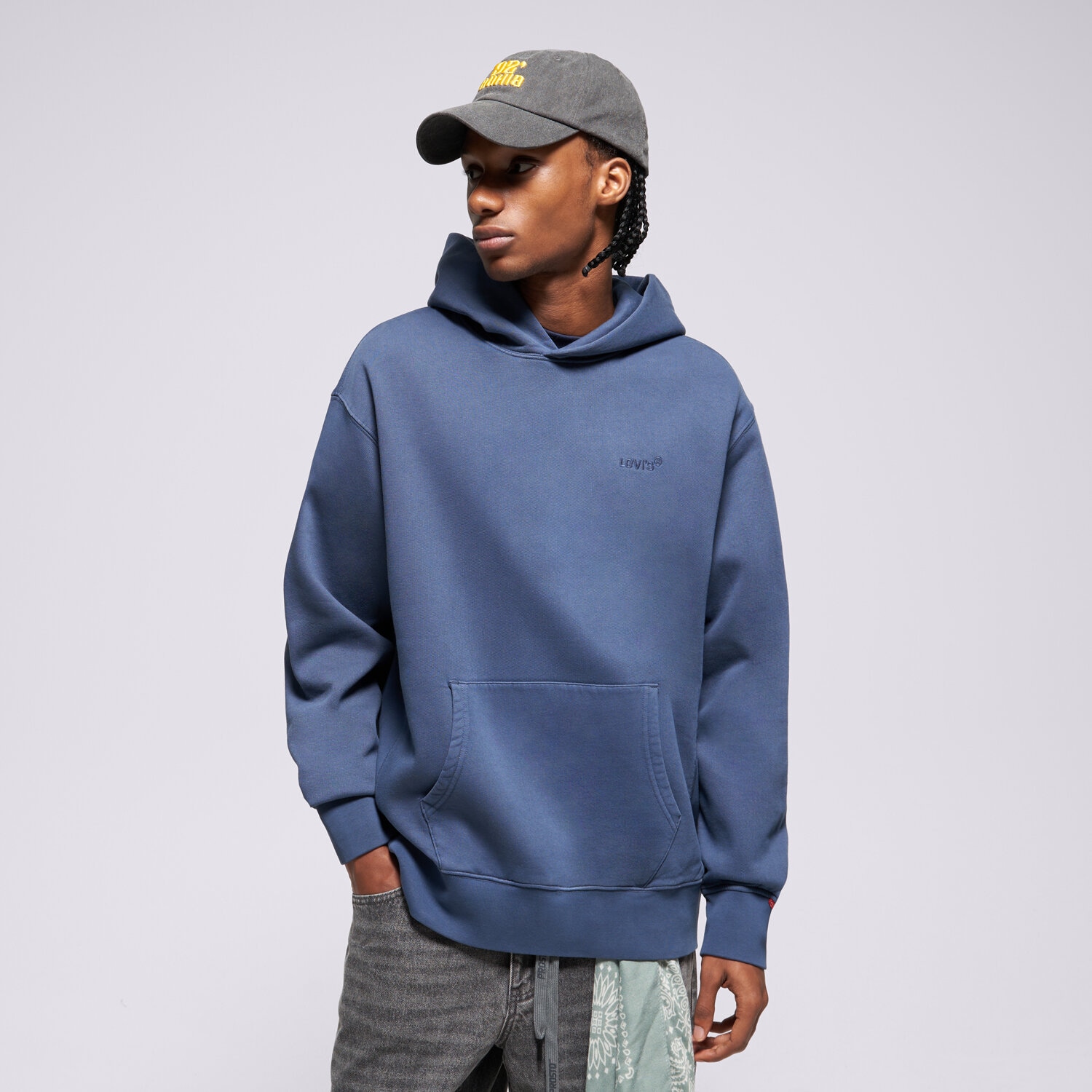 Bluza męska LEVI'S BLUZA Z KAPTUREM THE AUTHENTIC HOODIE BLUES A8435-0020 NIEBIESKI